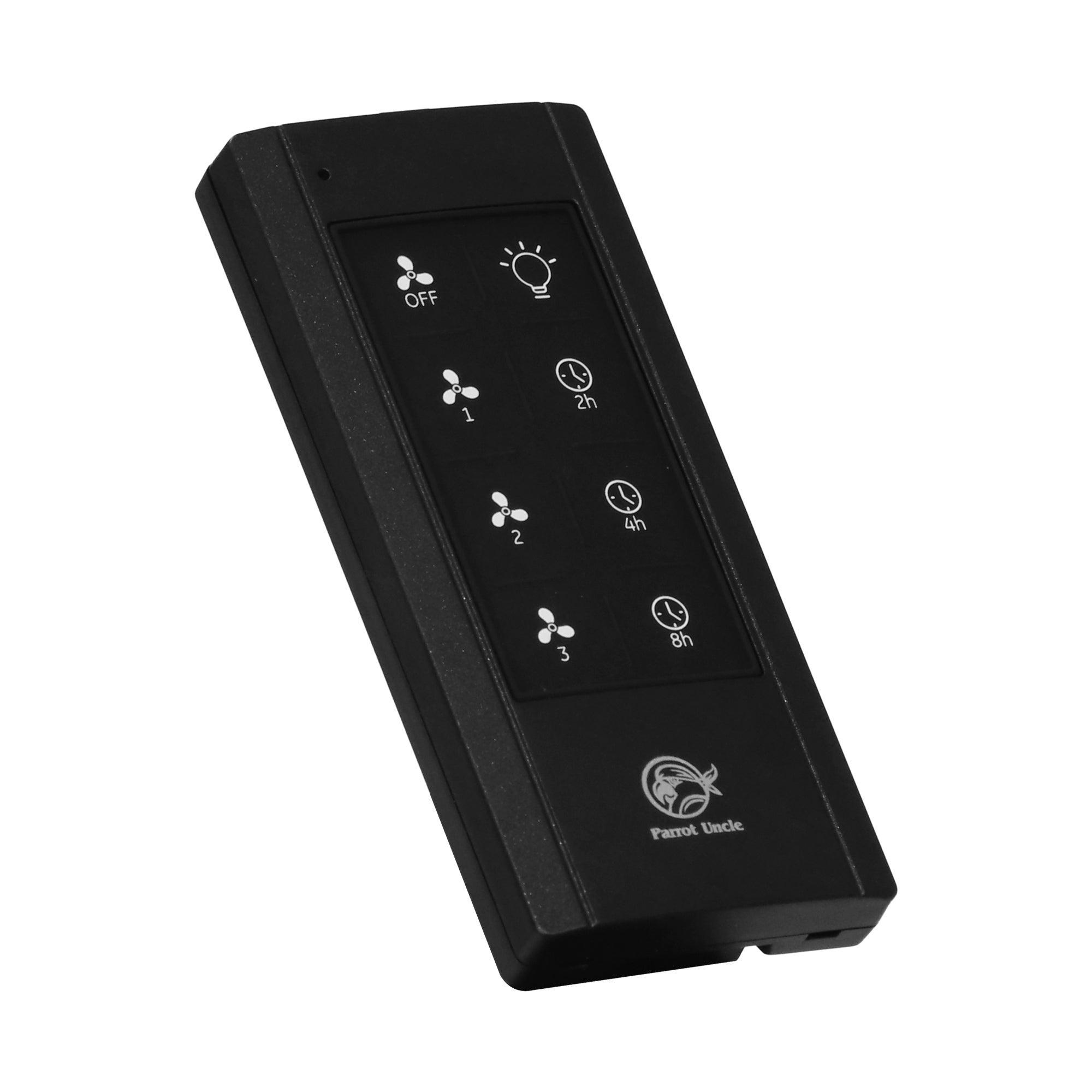 Parrot Uncle Ceiling Fan Remote Control and Receiver Kit with Wall Holder GA030 - Universal Replacement for Ceiling Fans - Perfect for Living Room, Bedroom, and Outdoor Spaces