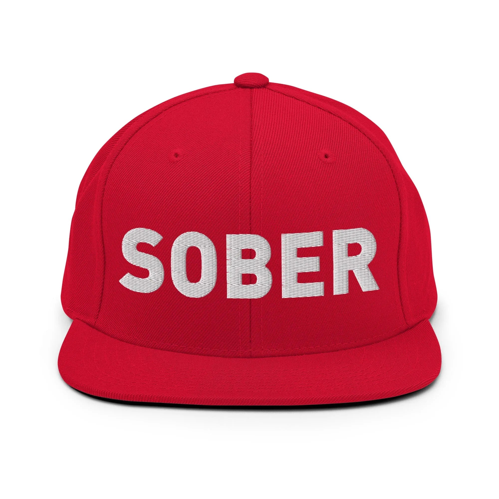 SOBER Embroidered Snapback Hat - Adjustable Dad Hat for Men & Women - Stylish Baseball Cap for Casual Wear, Sports & Outdoor Activities