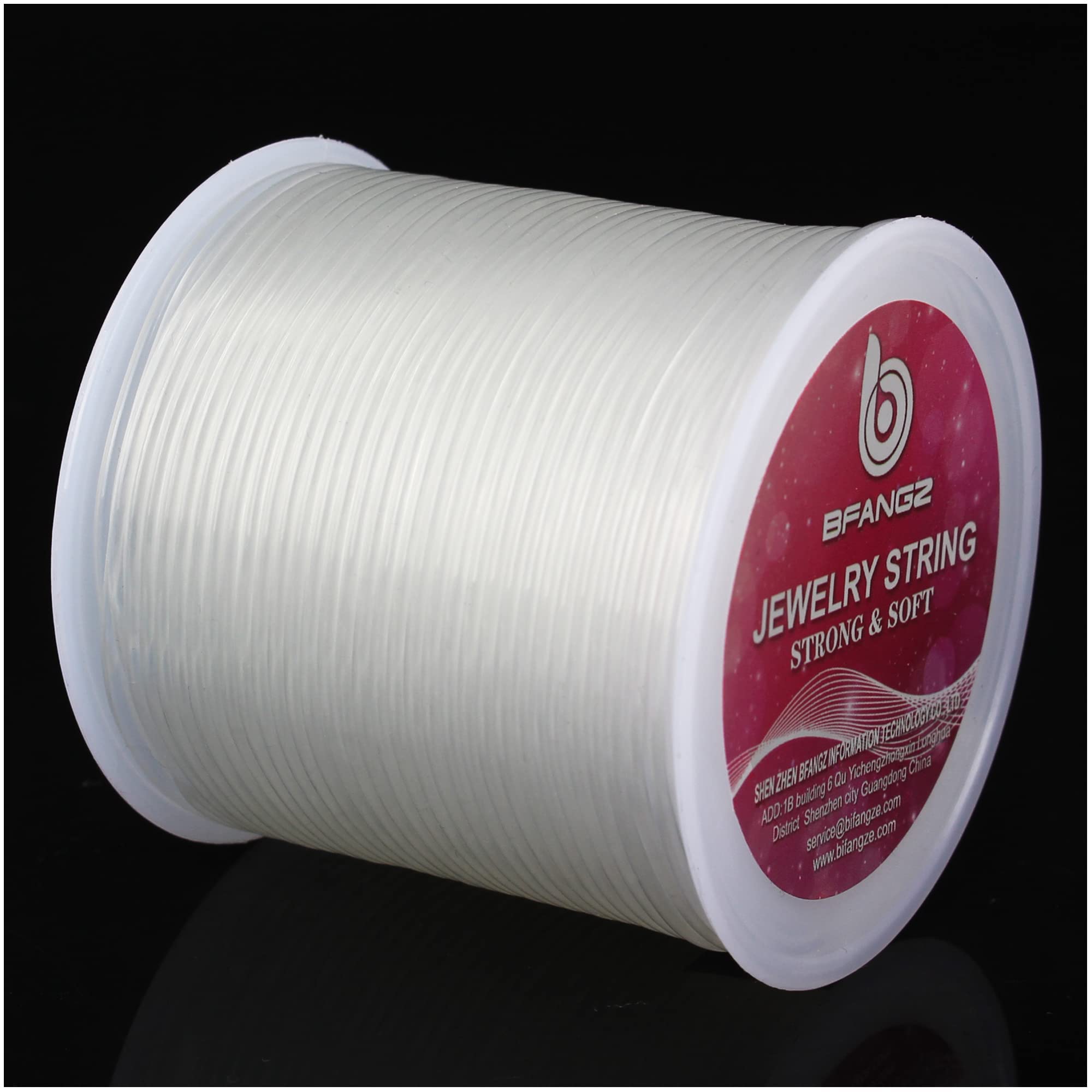 BFANGZ 1.5mm 50M Stretch Elastic String for Jewelry Making - Stretchable Beading Cord for Bracelets, Necklaces, DIY Craft Supplies (White) - Perfect for Handmade Jewelry, Beading Projects & Gift Making