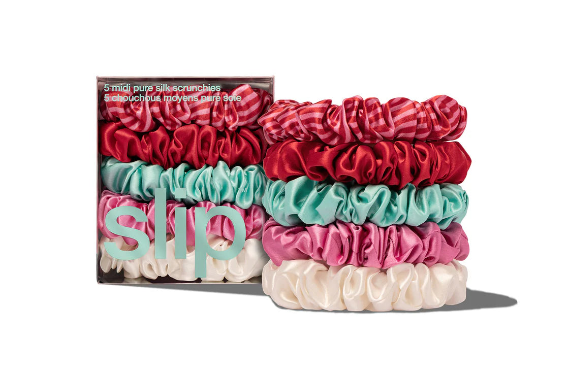 Gelati Midi Scrunchies - Soft Stretchy Hair Ties for Women & Girls - Perfect for Ponytails, Buns & Everyday Hair Styling