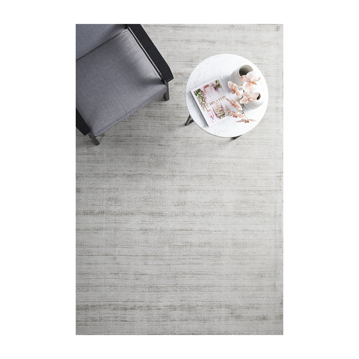 Bliss Rug - Soft Silver Area Rug for Living Room, Bedroom & Nursery | Plush & Durable Home Decor