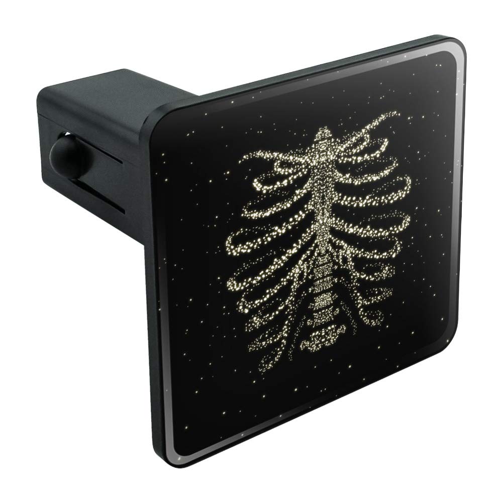 GRAPHICS & MORE Rib Cage Skeleton Bones Stars Galaxy Hitch Cover Plug - Unique Trailer Accessory for Halloween Decor, Car Show Display & Truck Customization