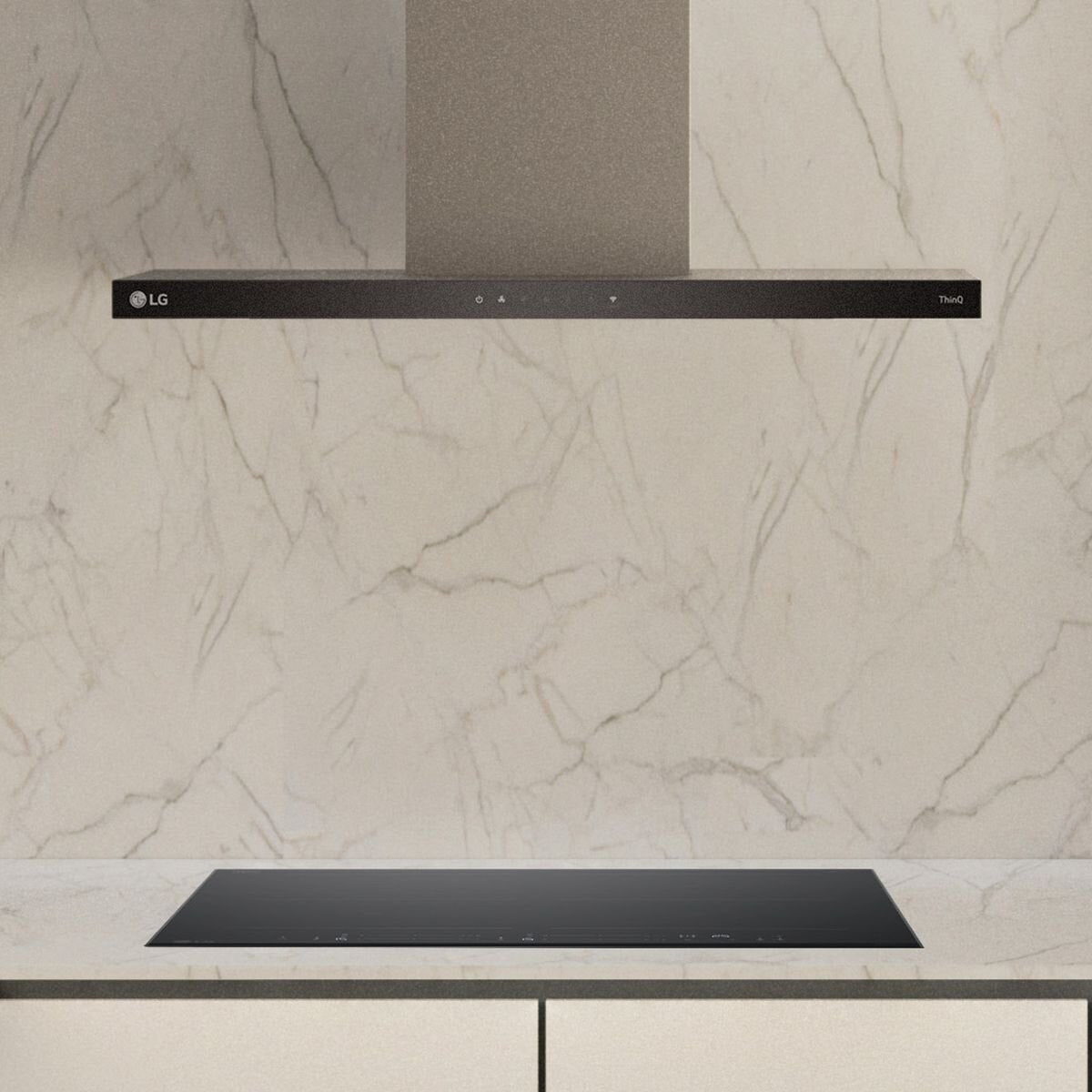 LG BWH907T3S 90cm Series 7 Stainless Steel Canopy Range Hood - Powerful Kitchen Ventilation for Smoke & Odor Removal - Perfect for Modern Home Cooking