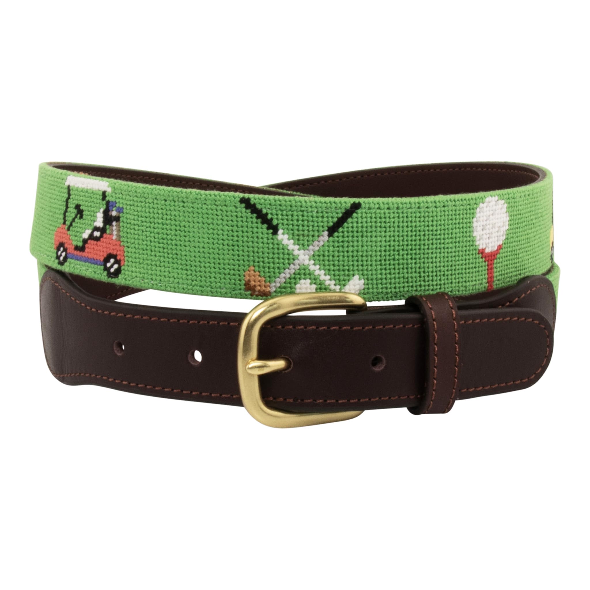 Premium Full Grain Leather Needlepoint Belts for Men - Handmade with Cotton Thread & Solid Brass Buckle | Durable Dress & Casual Belts for Office, Wedding & Everyday Wear