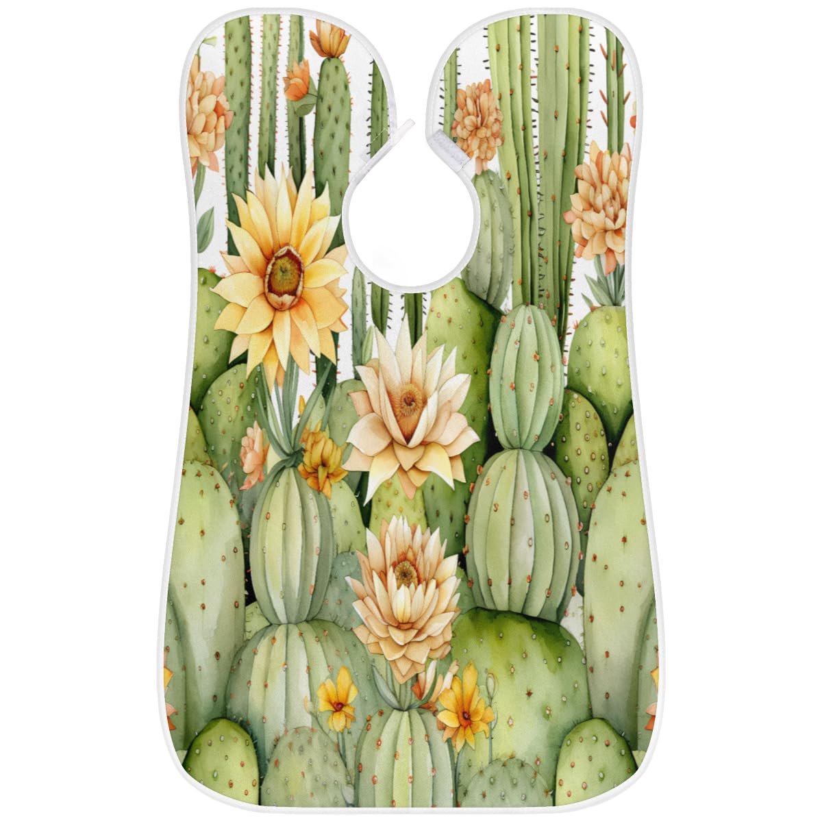 Cactus Summer Daisies Beard Shaving Bib for Men - Waterproof Hair Dye Apron & Makeup Cape for Barber Styling, Sink Hair Catcher for Beard Trimming & Lineup - Perfect for Home Grooming & Salon Use