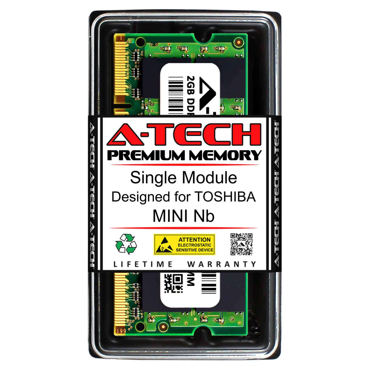 Toshiba Mini NB 2GB DDR2 RAM 800MHz - PC2-6400 SODIMM for Laptop Upgrade