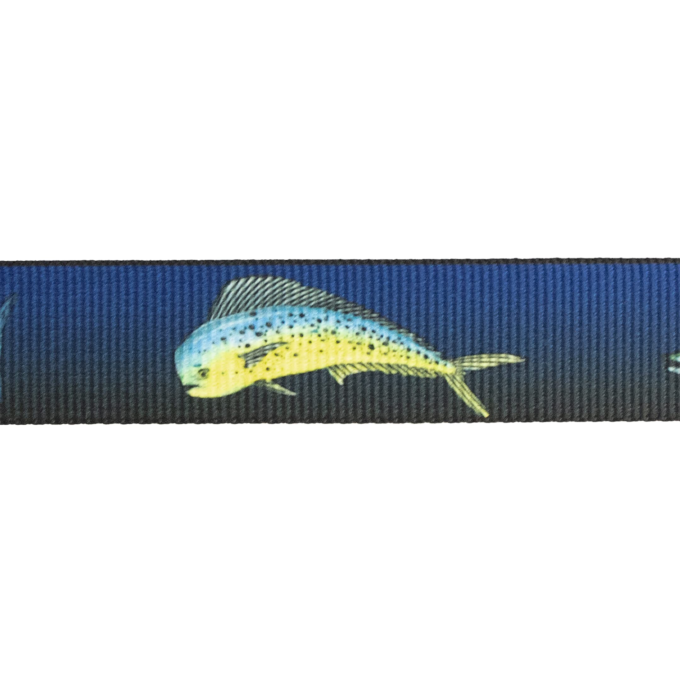 Thomas Bates Big and Tall Fish Pattern Hiker Web Belts for Men - Adjustable Nylon Outdoor Belt for Hiking, Camping & Casual Wear - Durable Waistband for Plus Size 38-52