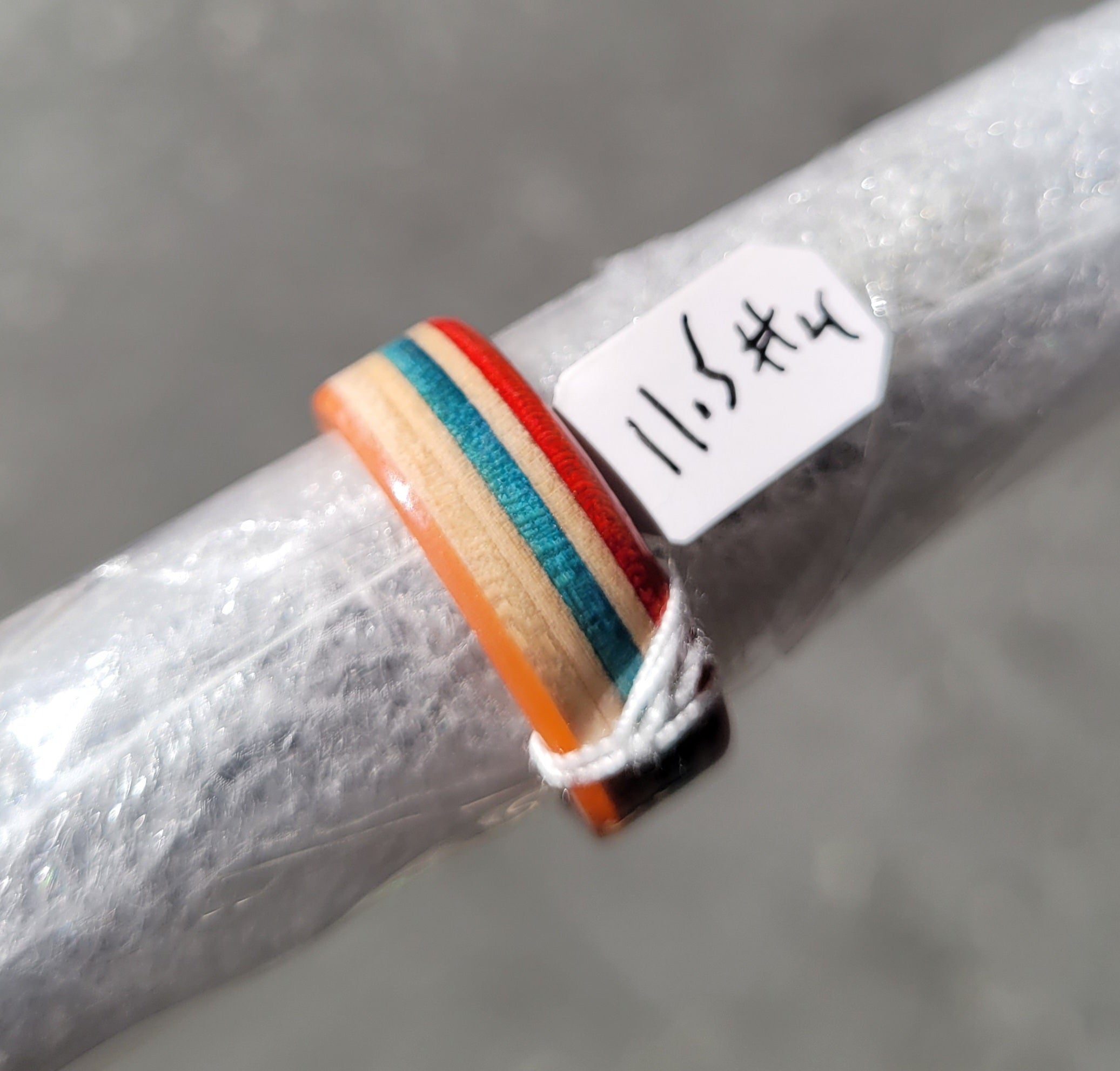 Recycled Bo Tuff Skateboard Ring Size 11.5 (#4) - Durable Eco-Friendly Jewelry for Skateboarders & Outdoor Enthusiasts - Perfect for Skateboarding, Streetwear Fashion & Gift Giving
