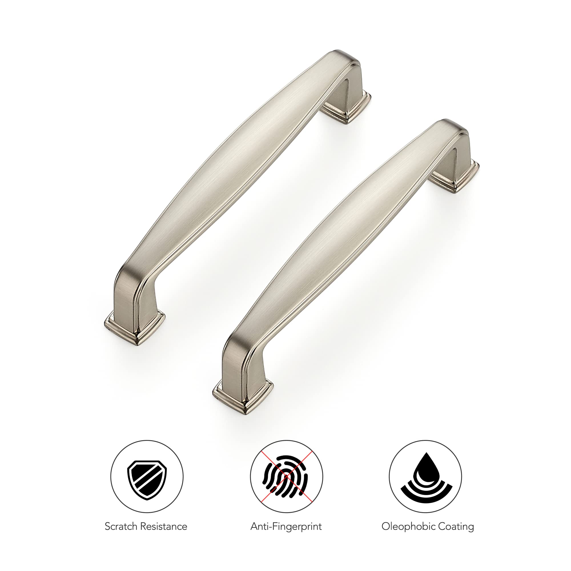 35 Pack Brushed Nickel Cabinet Handles - 3-3/4 Inch Solid Kitchen Cabinet Pulls, Satin Nickel Drawer Handles for Cabinets & Cupboards | Durable Kitchen Hardware for Modern & Traditional Home Decor