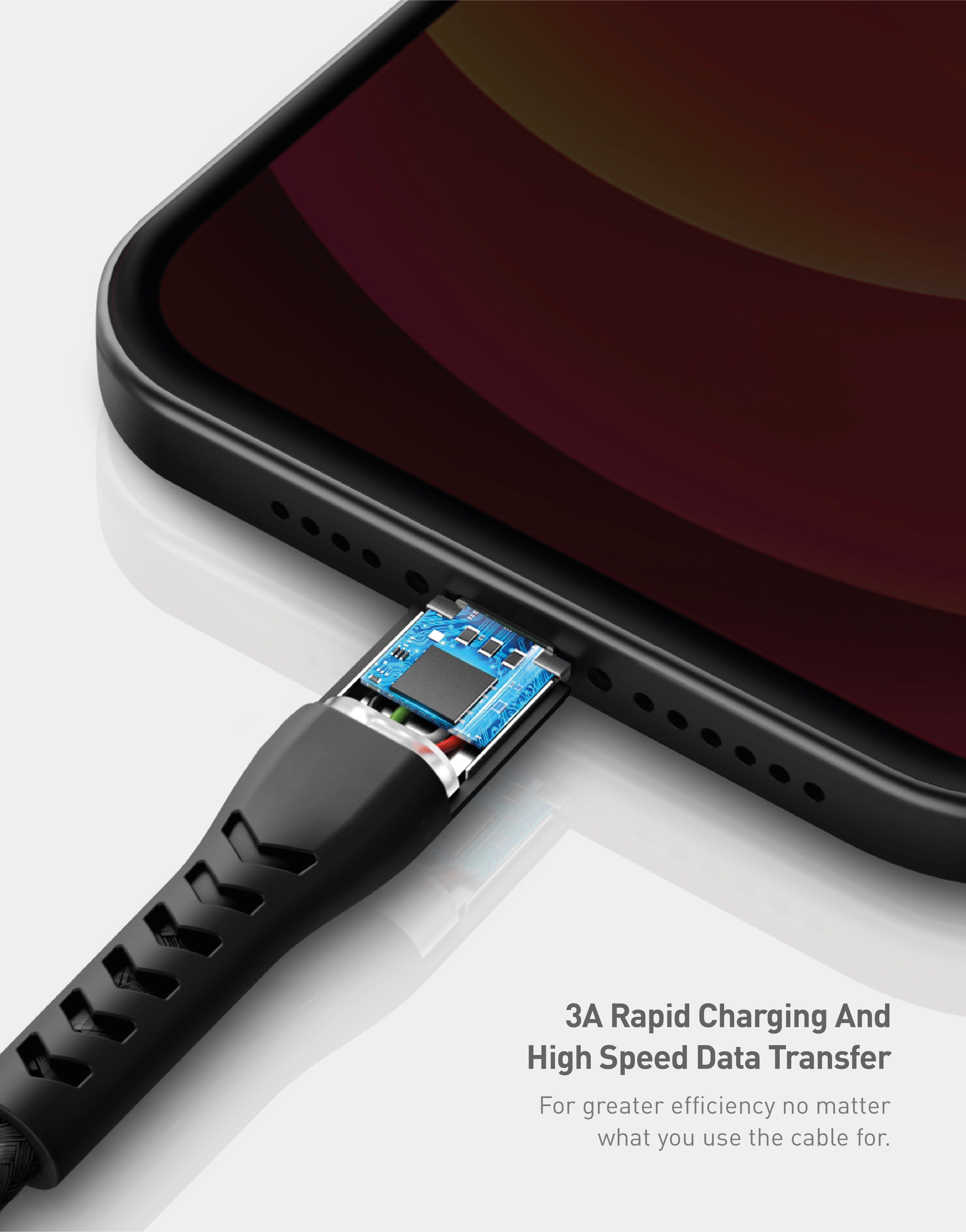 NyloFlex Lightning to USB C Cable 30CM - Fast Charging & Data Sync for iPhone, iPad - Perfect for Home, Office & Travel Accessories