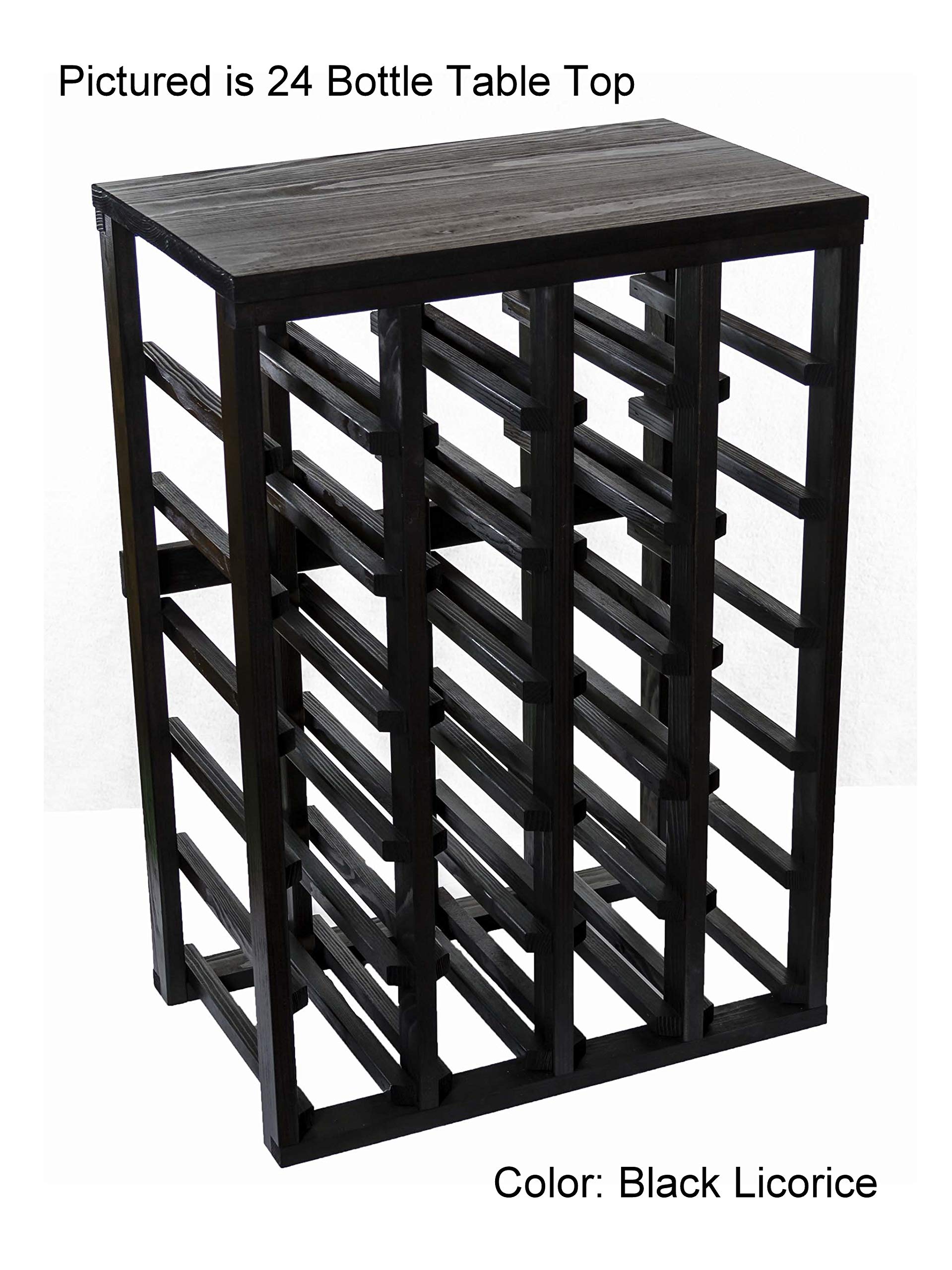 48 Bottle Wooden Wine Rack - Golden Oak Finish with Clear Coat Protection | Freestanding Tabletop Wine Storage for Kitchen, Dining Room, or Bar Display