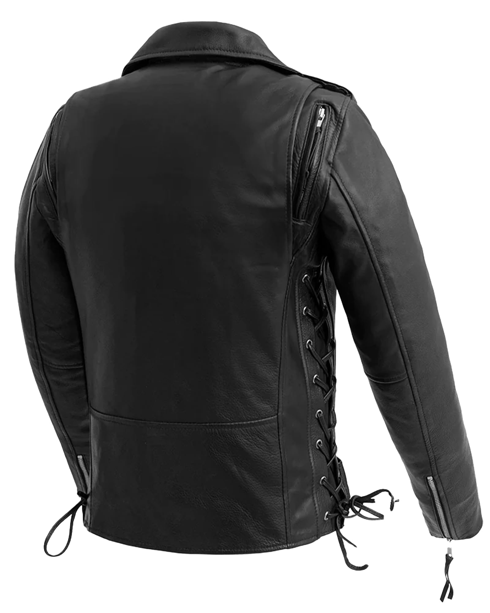 First Mfg Co - Popstar Women's Motorcycle Leather Jacket - Biker Riding Jacket for Women - Stylish & Durable for Motorcycle Rides & Outdoor Adventures