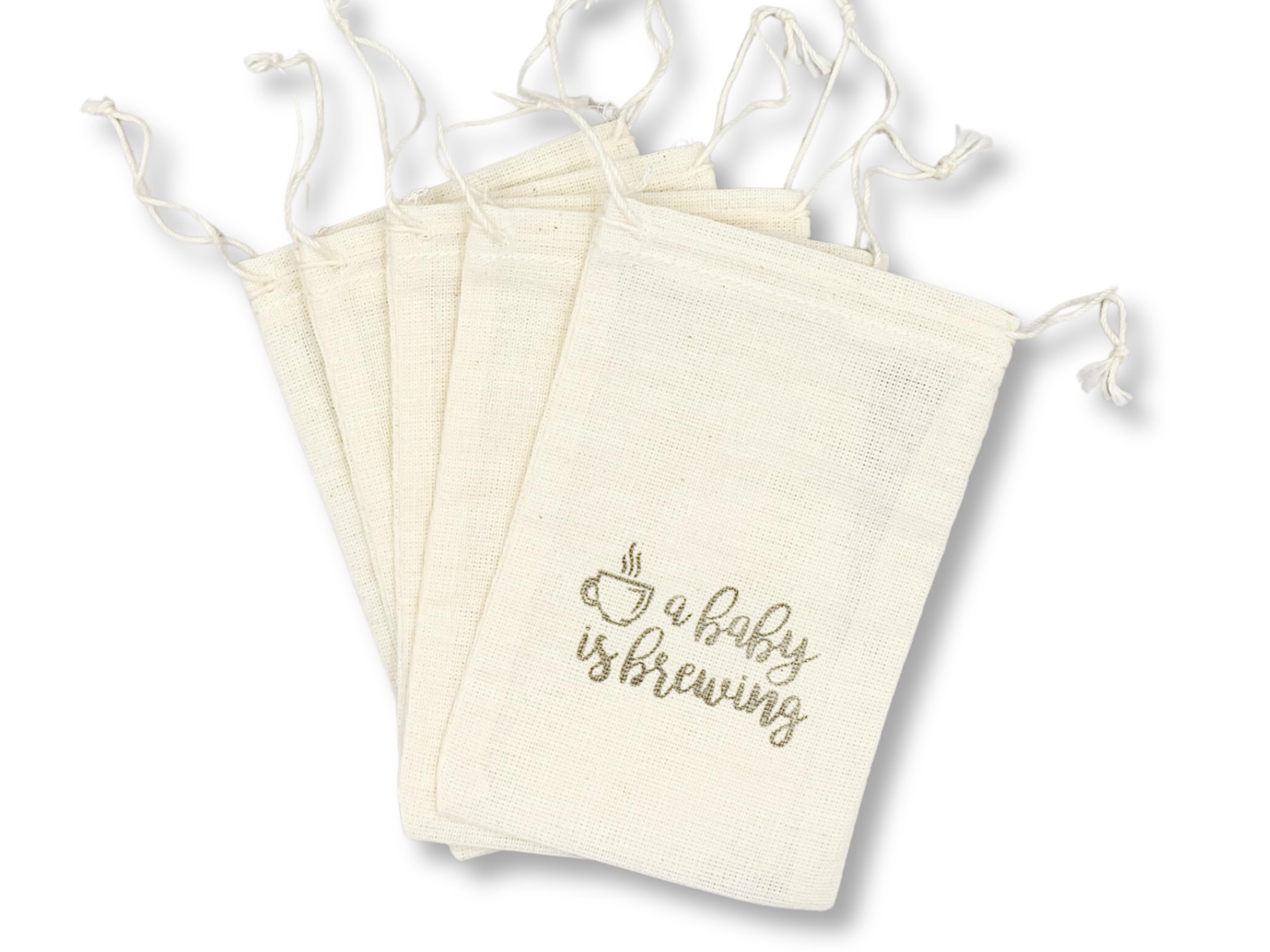Baby Shower Favor Bags - A Baby is Brewing - Perfect for Gender Reveal Parties, Newborn Celebrations & Maternity Gifts