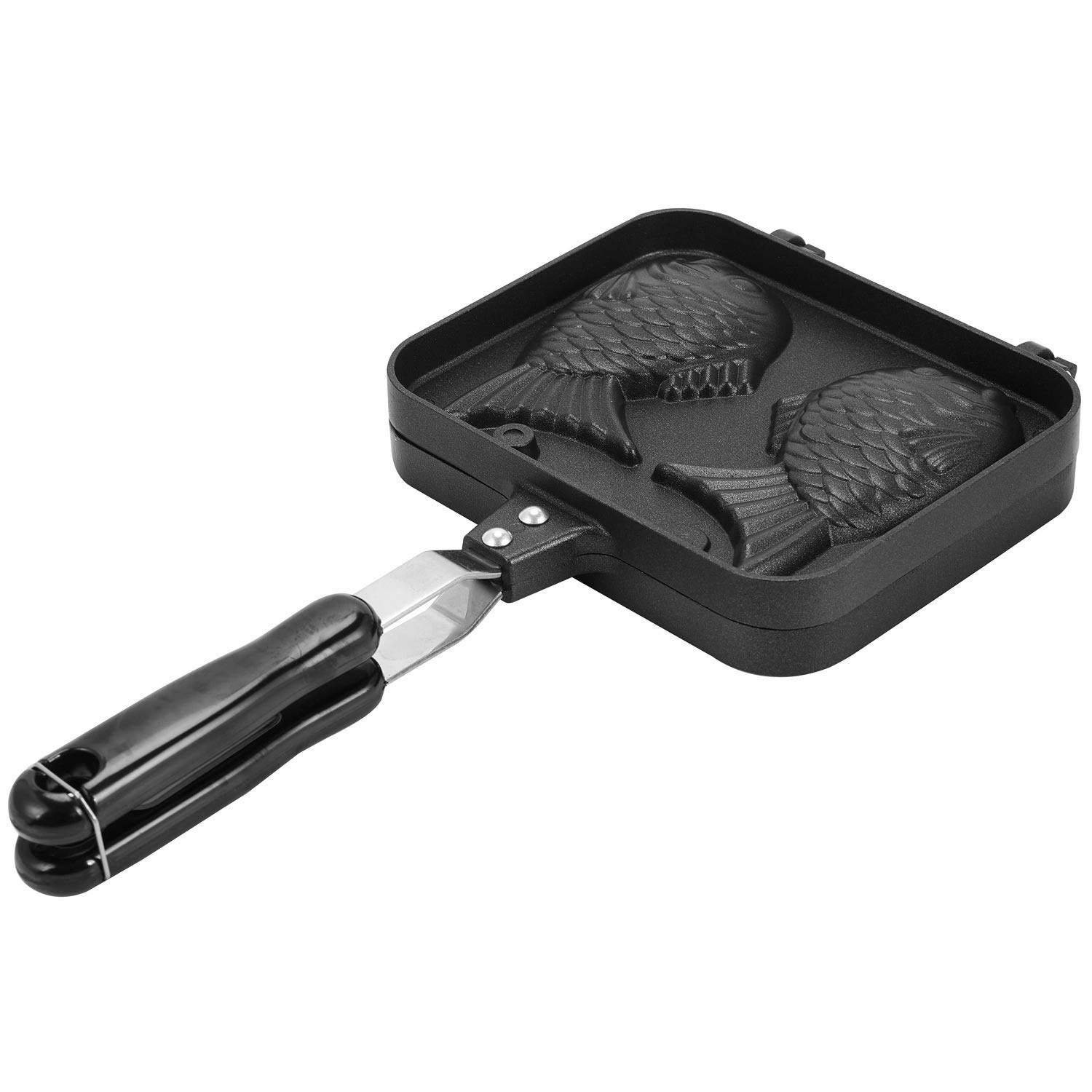 Japanese Taiyaki Waffle Maker - Double Fish Shaped Non-Stick Pancake Pan for Hot Desserts | Perfect for Home Baking, Party Snacks & Japanese Street Food Experience