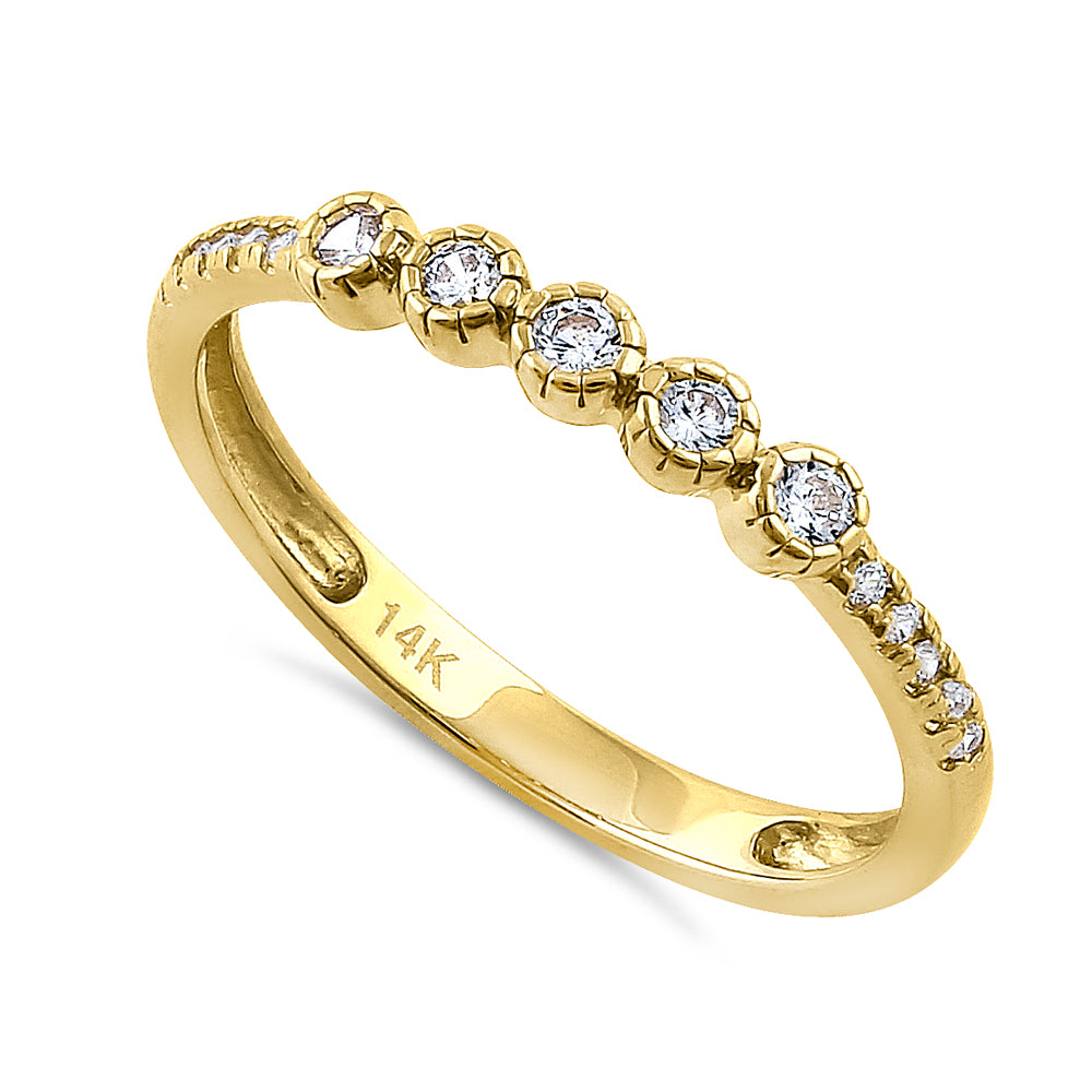 14K Yellow Gold Round Diamond Ring - 0.30 ct Solitaire Engagement Ring for Women, Wedding Band, Anniversary Gift, Promise Ring, Everyday Jewelry
