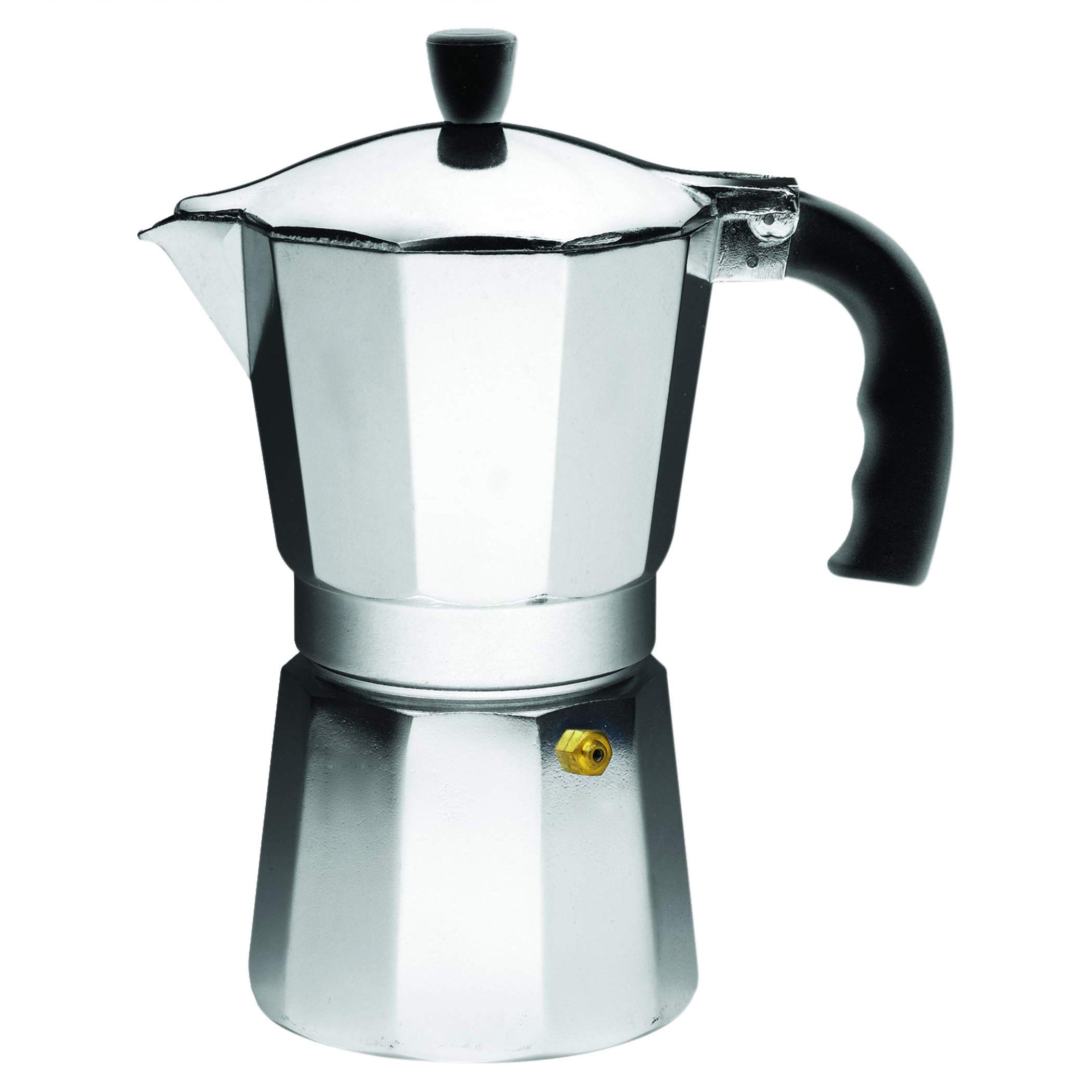 IMUSA USA B120-43V 6-Cup Stovetop Espresso Maker - Aluminum Moka Pot for Perfect Italian Coffee at Home, Camping & Office Use
