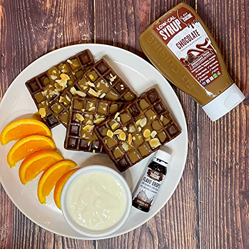 Fit Cuisine Low Calorie Chocolate Syrup - 425ml | Sugar-Free, Keto-Friendly | Perfect for Pancakes, Waffles & Desserts