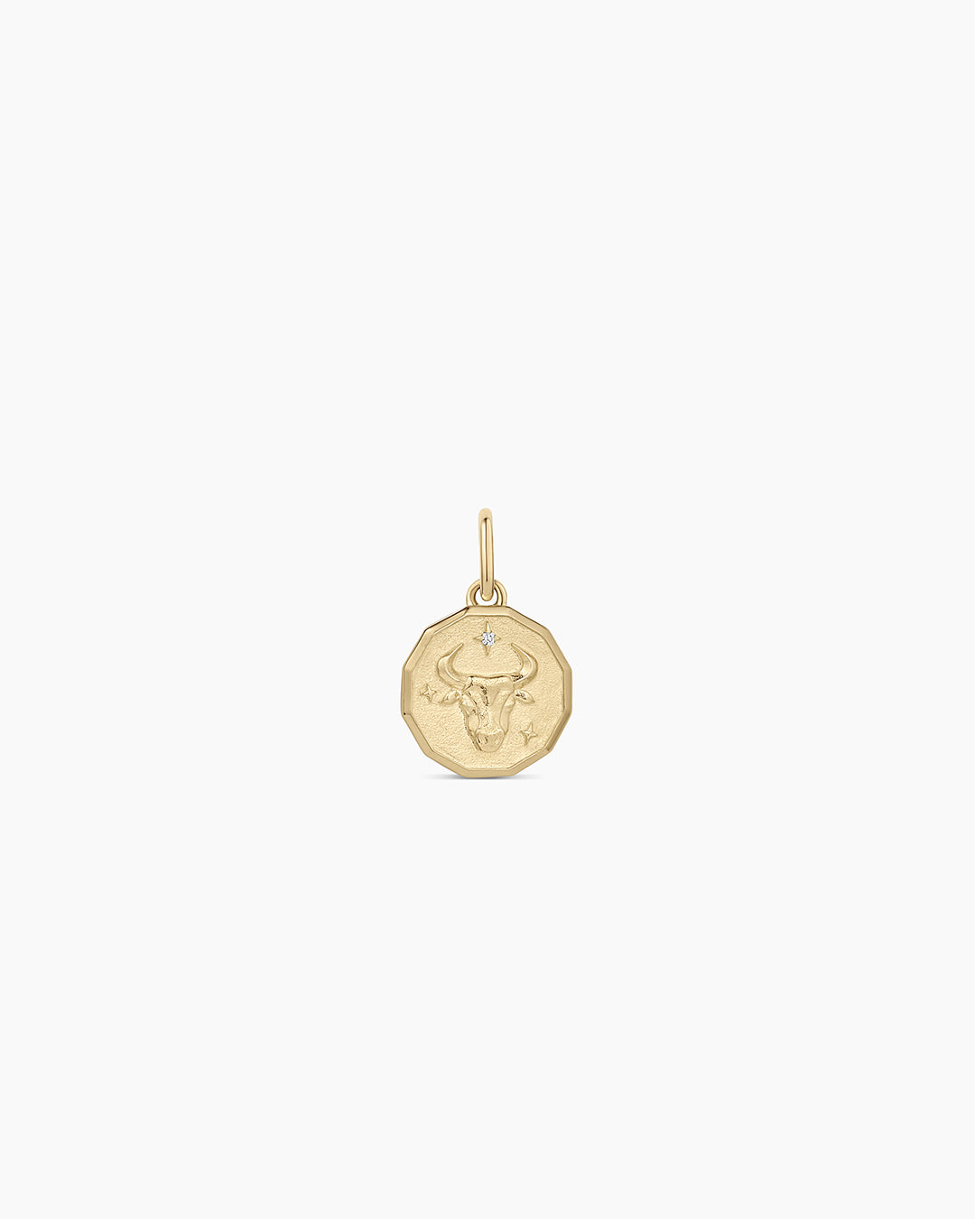 12 Zodiac Diamond Coin Charm Pendant Necklace - Perfect for Birthdays, Gifts & Astrology Jewelry Collections