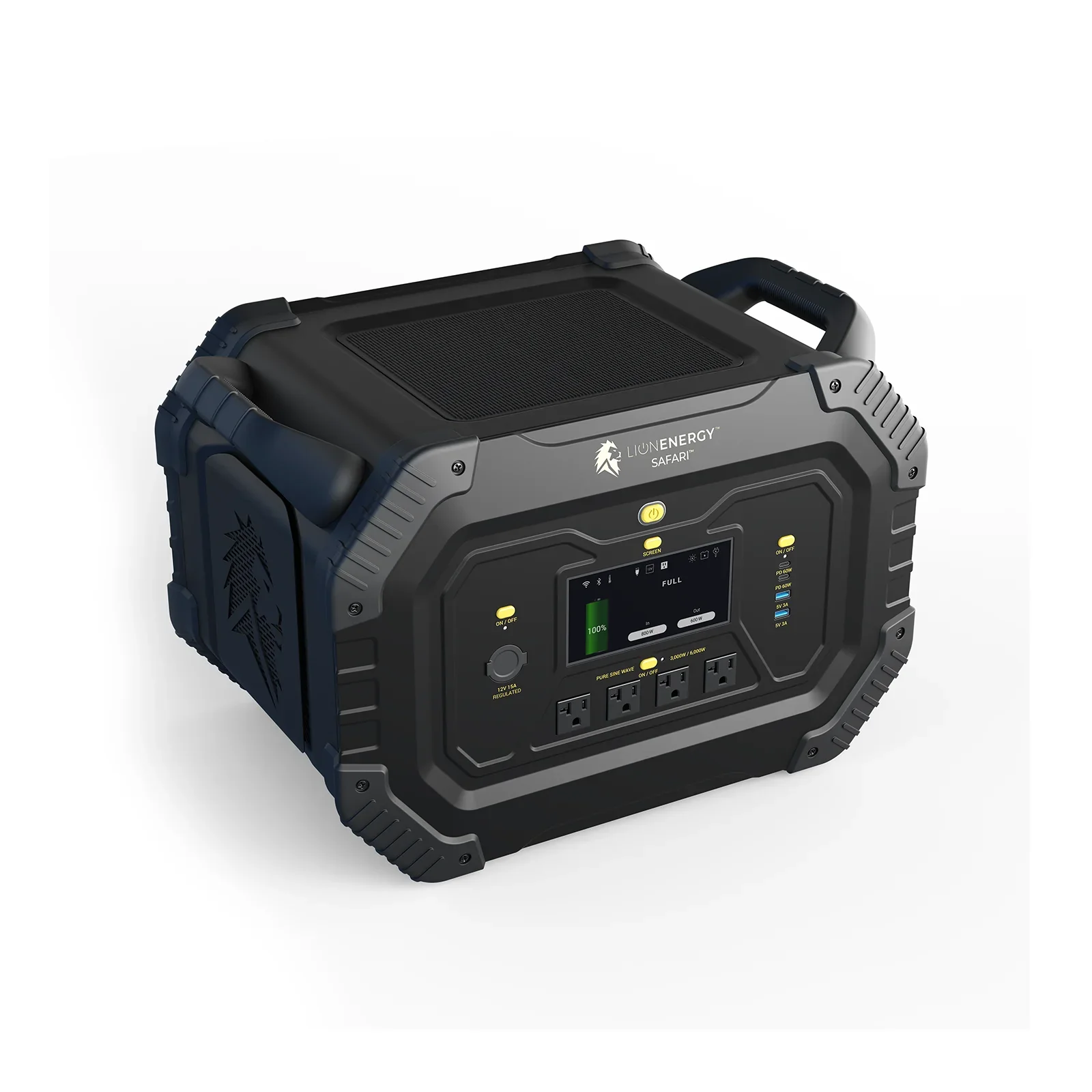 Lion Energy Safari 3000W 1612Wh Portable Power Station with Solar Generator Kit - Perfect for Camping, RV Trips, and Emergency Backup Power