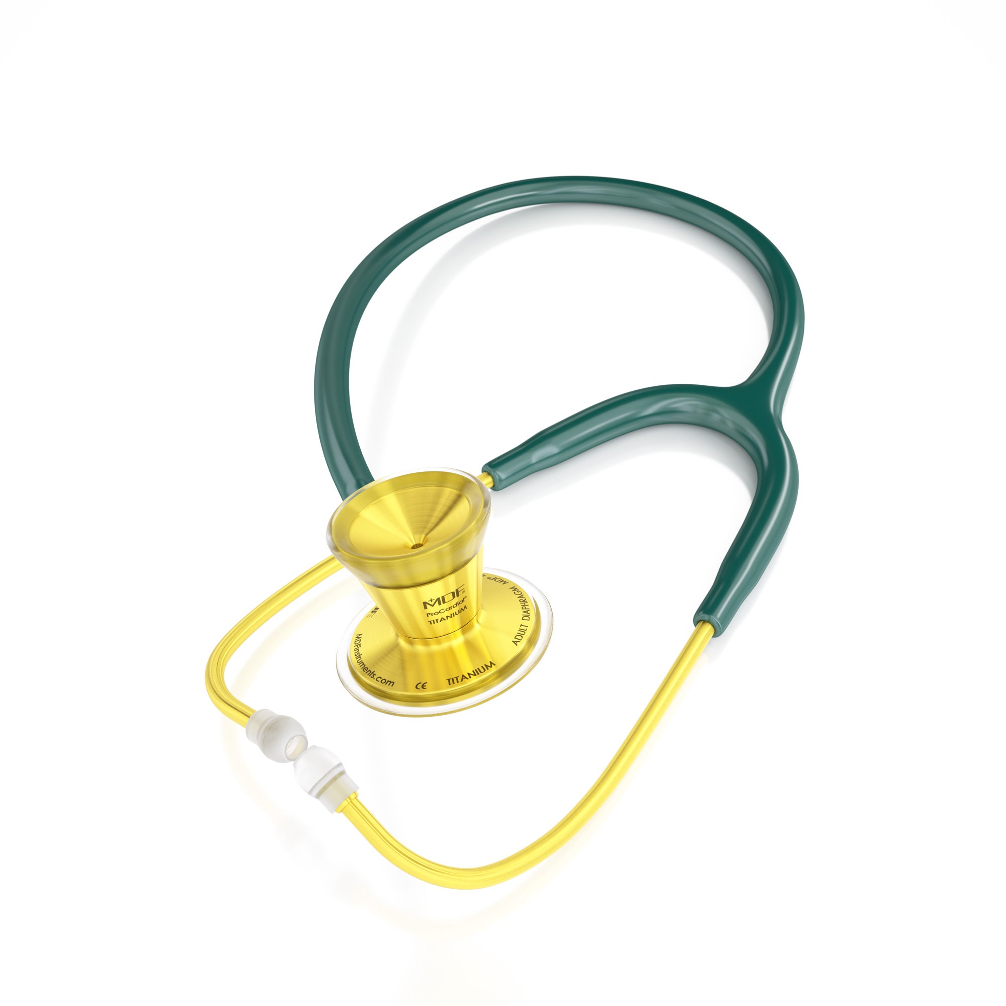 ProCardial® Titanium Cardiology Stethoscope - Premium Green & Gold Dual Head Stethoscope for Medical Professionals | Ideal for Doctors, Nurses & Healthcare Workers in Hospitals & Clinics