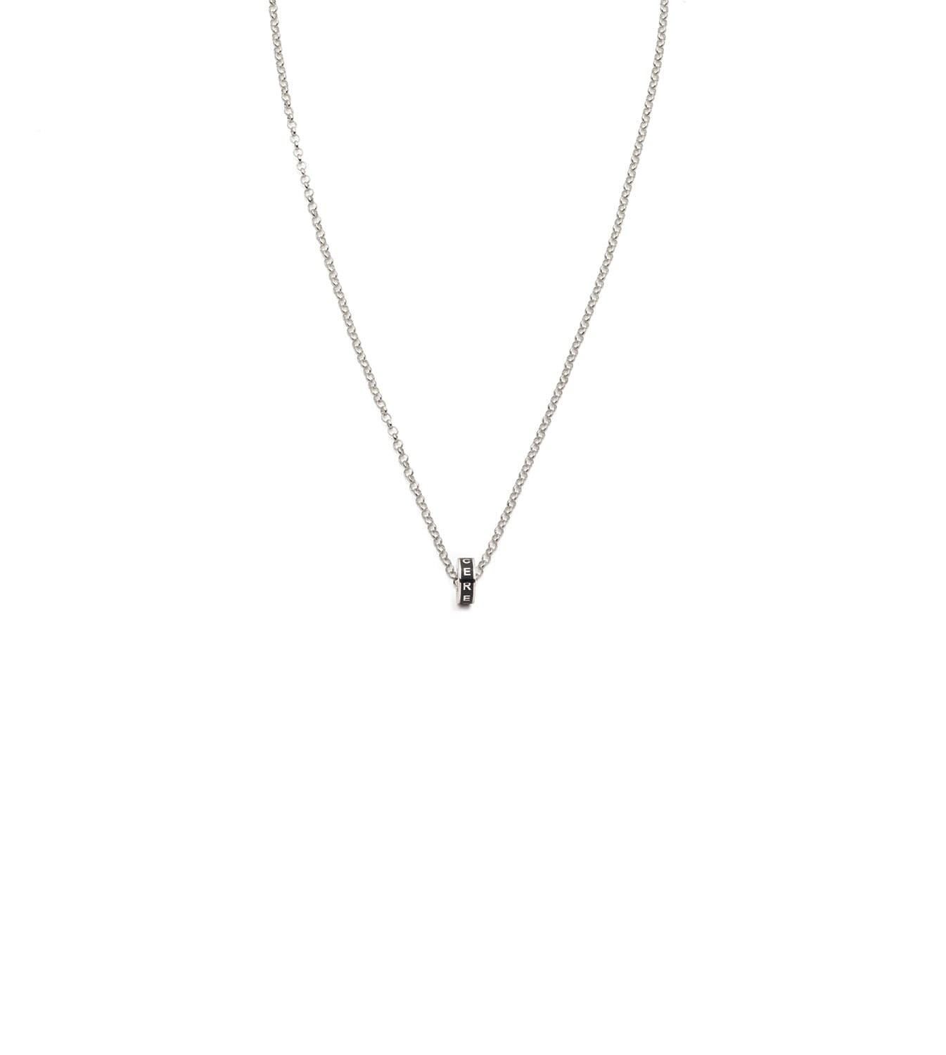 Resilience Heartbeat Fine Belcher Chain Necklace in White Gold - Elegant Everyday Jewelry for Women, Perfect Gift for Birthdays & Anniversaries