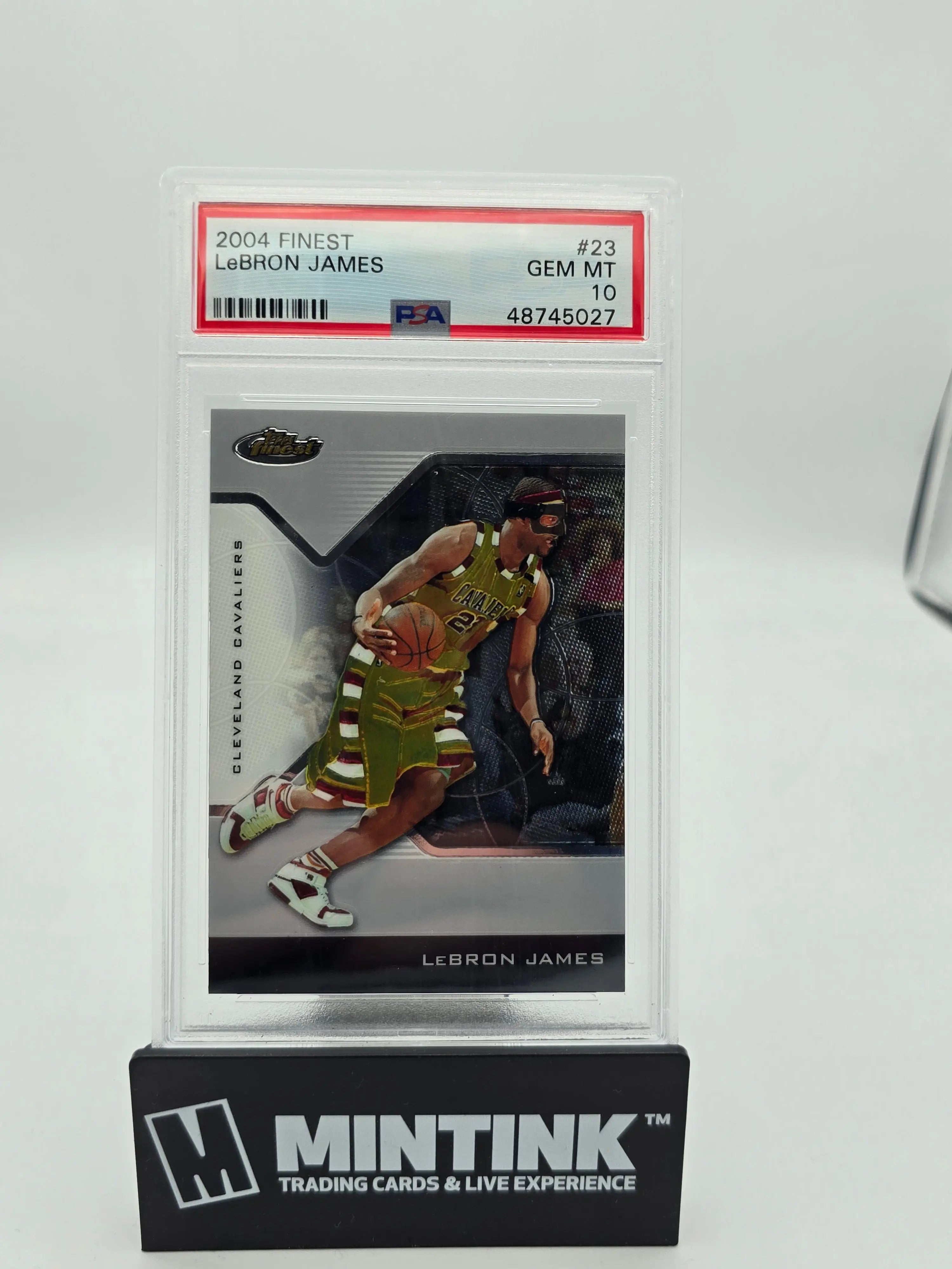 2004 Topps Finest LeBron James Rookie Card #23 PSA 10 Gem Mint - Rare Basketball Collectible for Investment & Display