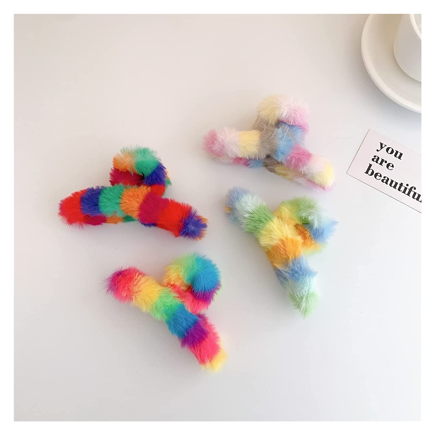 Soft Plush Hair Clips & Claws for Women - Fashion Hair Accessories Combs & Barrettes for Autumn Winter Styling - Perfect for Daily Wear, Parties & Special Occasions