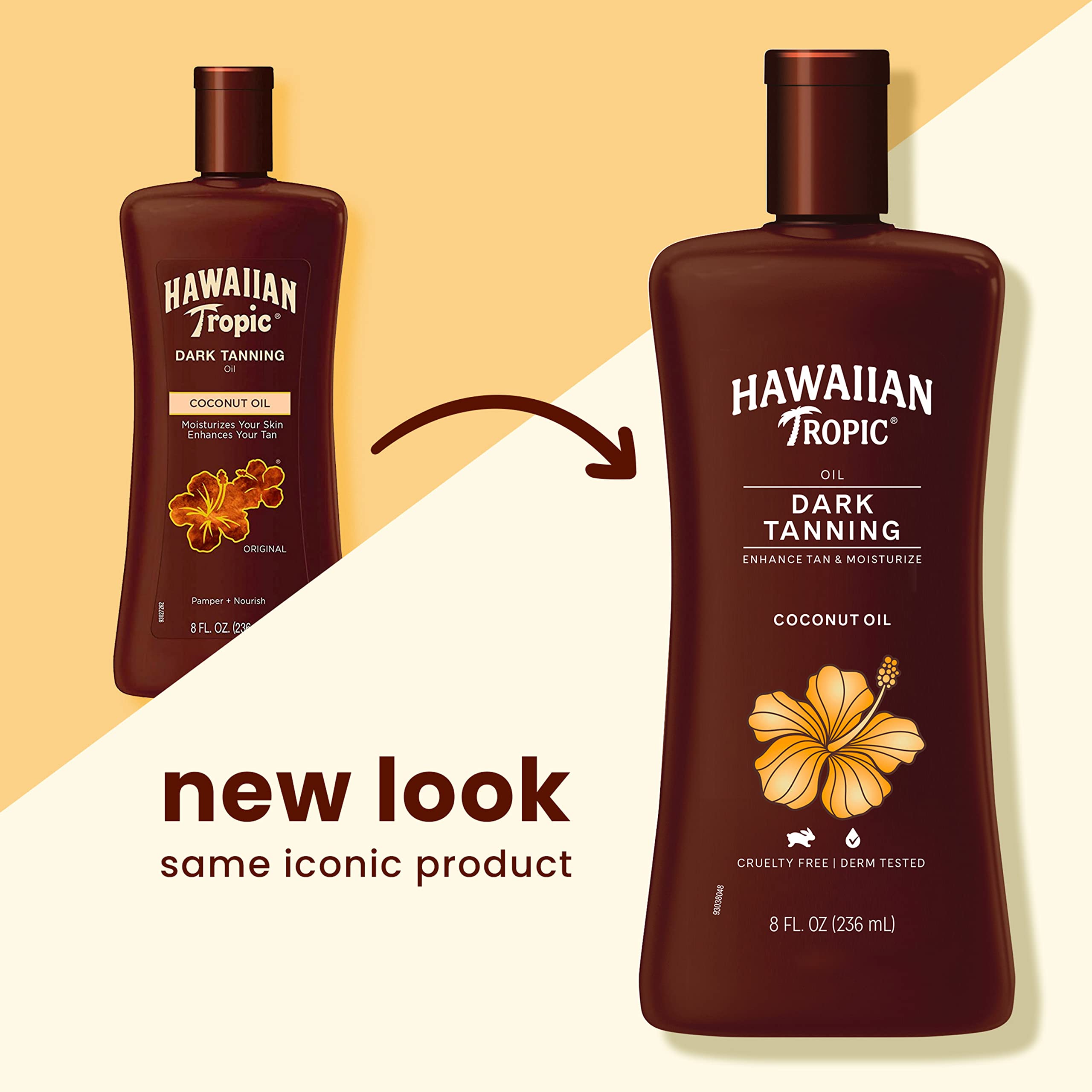 Hawaiian Tropic Dark Tanning Oil & After Sun Body Butter with Coconut Oil Twin Pack - 8oz Each | Sun Care for Beach, Pool & Vacation | Hydrating Moisturizer for Smooth Skin