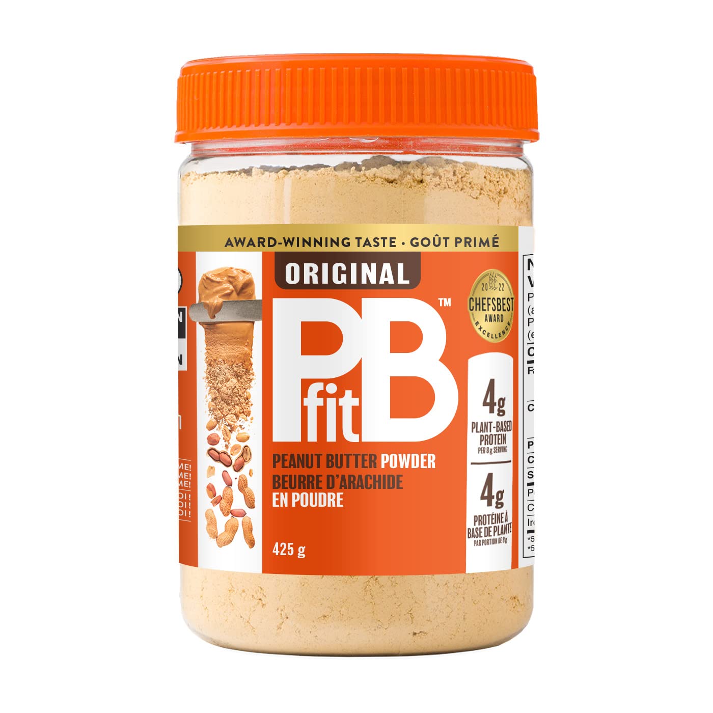 PBfit All-Natural Peanut Butter Powder | 100% Real Roasted Pressed Peanuts | Low Fat High Protein Powder (4g Protein per Serving) | 15oz (425g) | Perfect for Smoothies, Baking & Protein Shakes