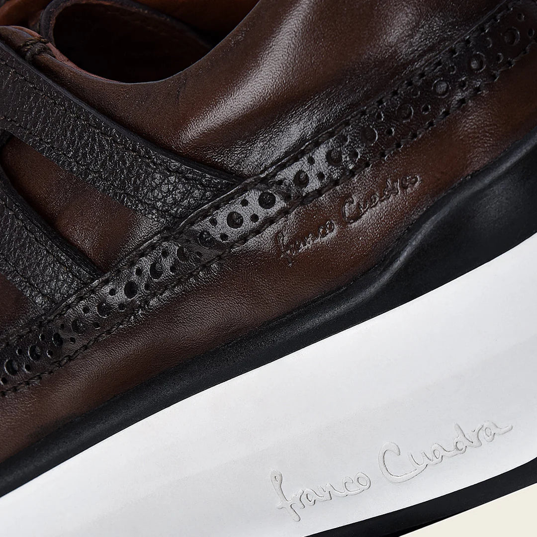 Men's Cuadra Chocolate Casual Fashion Python Sneakers - Stylish & Comfortable for Everyday Wear, Work & Outdoor Activities