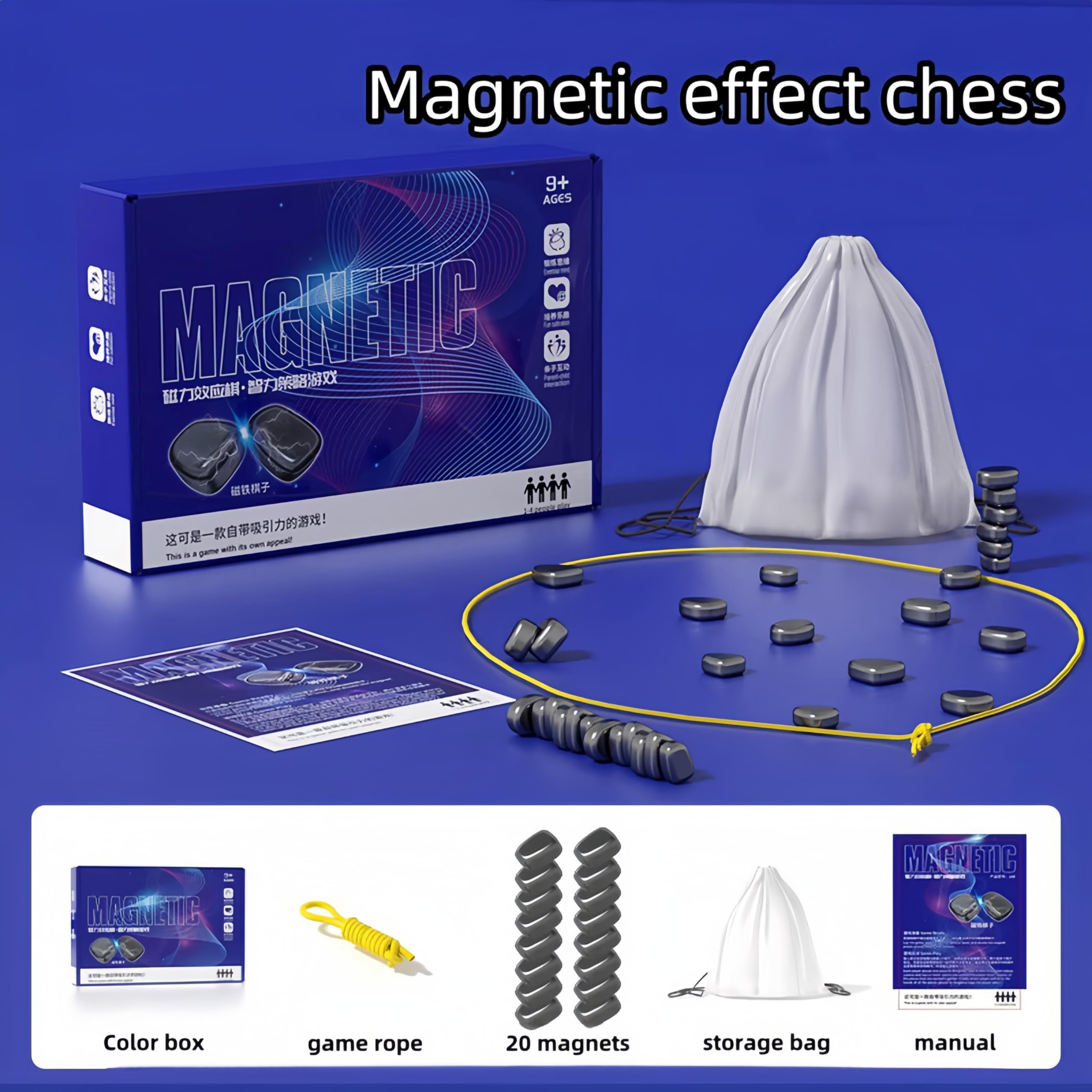 2024 New Portable Magnetic Chess Set - Classic Strategy Board Game for Kids & Adults - Fun Family Party & Travel Game - Multiplayer Magnetic Chessboard - Great Puzzle Gift Idea (Set B) - Perfect for Indoor Play, Road Trips & Gifts