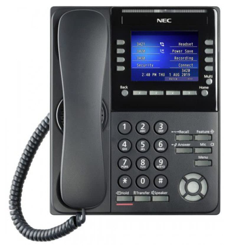 NEC SL2100 Compatible DT920 Color Self-Labeling IP Phone (ITK-8LCX-1, BE118969) - Ideal for Office Communication & Business VoIP Systems