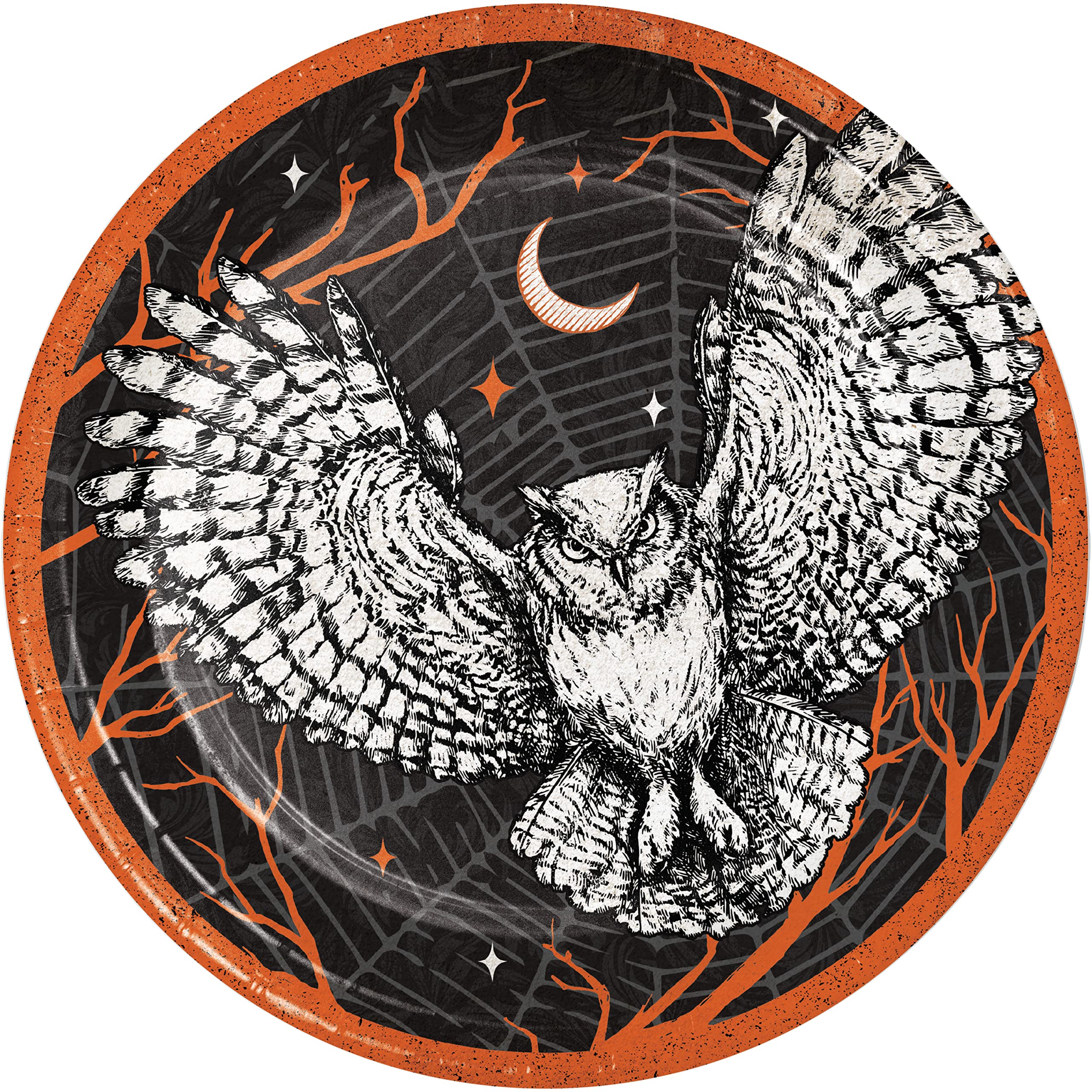 Spooky Halloween Dessert Plates - Set of 24 for Party, Dinner & Holiday Celebrations
