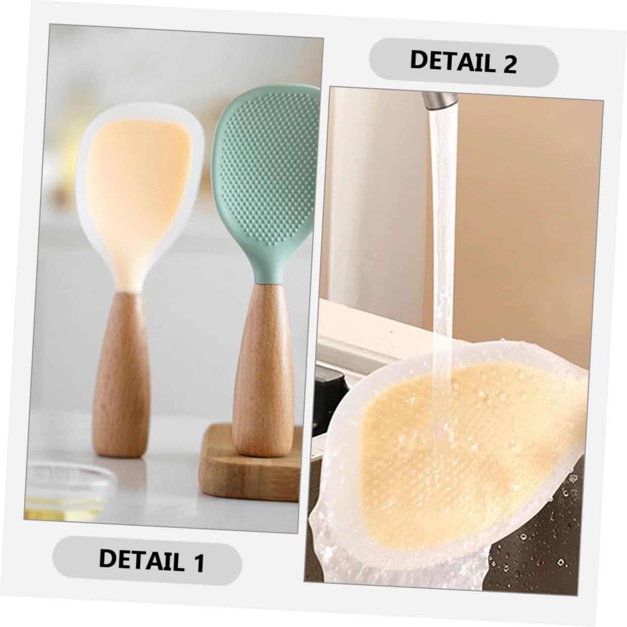 2-Piece Non-Stick Rice Scoop and Serving Spoon Set - Perfect for Rice Cookers, Food Storage & Meal Prep - Ideal for Cooking, Serving & Portioning Rice at Home