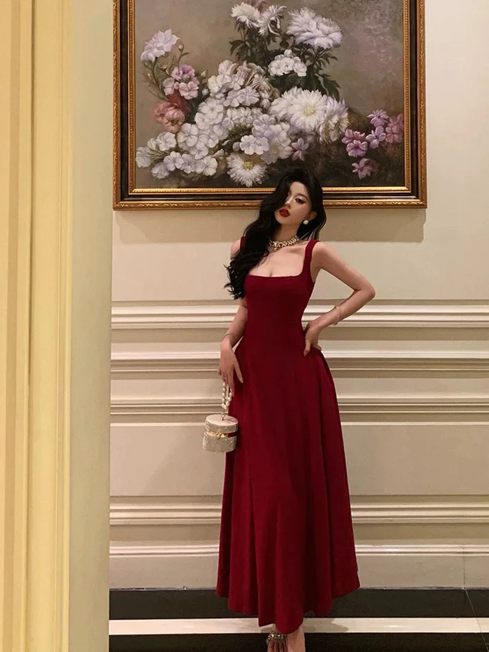 Elegant A-Line Straps Red Prom Dresses for Women - Formal Evening Gown for Birthday Party, Homecoming, Quinceañera & Special Occasions | Style J6754