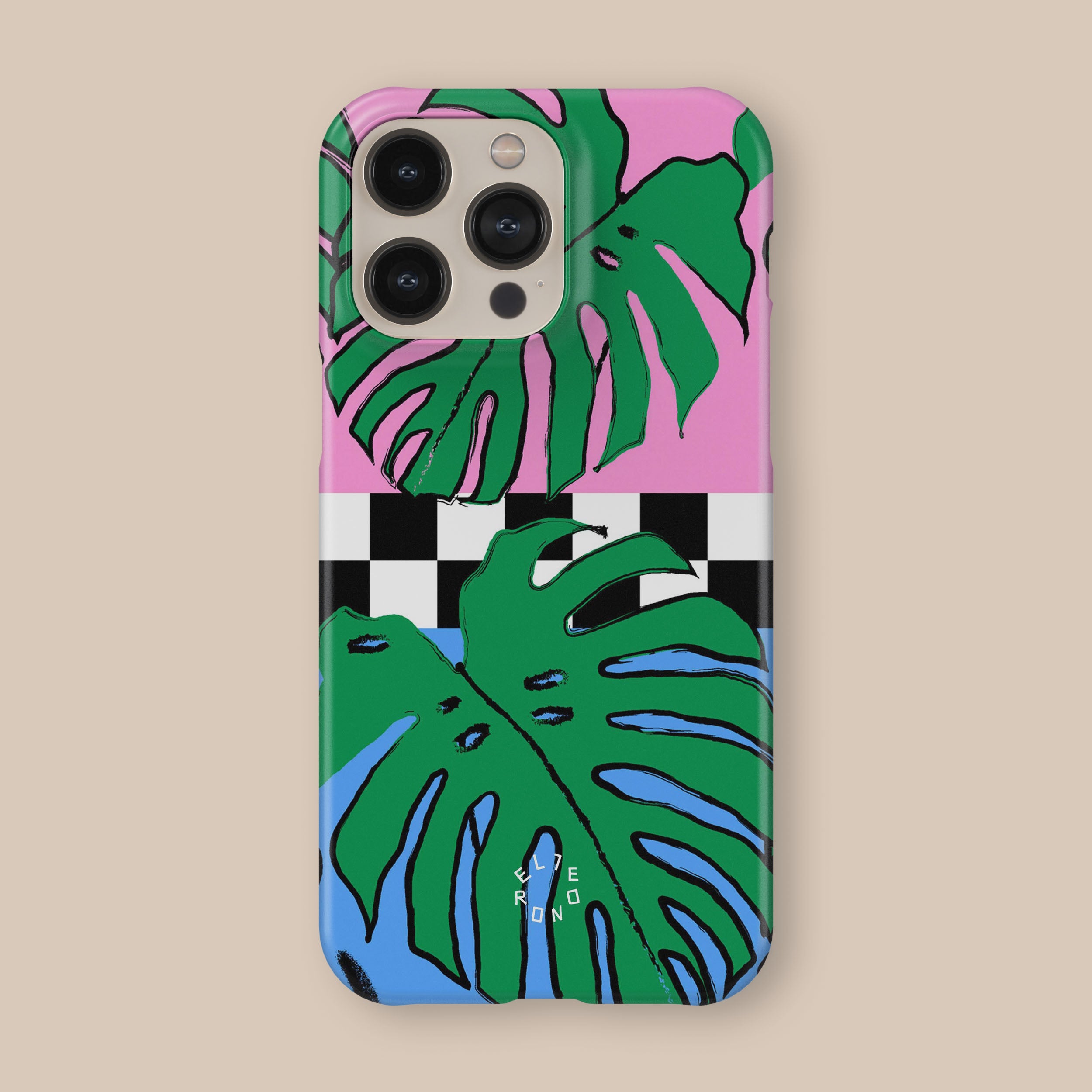 Tropical Leaves Phone Case for iPhone 15 14 13 12 Pro Max XR XS - Waterproof Protective Cover with Nature Leaf Design - Perfect for Outdoor Travel, Beach Vacation & Summer Style