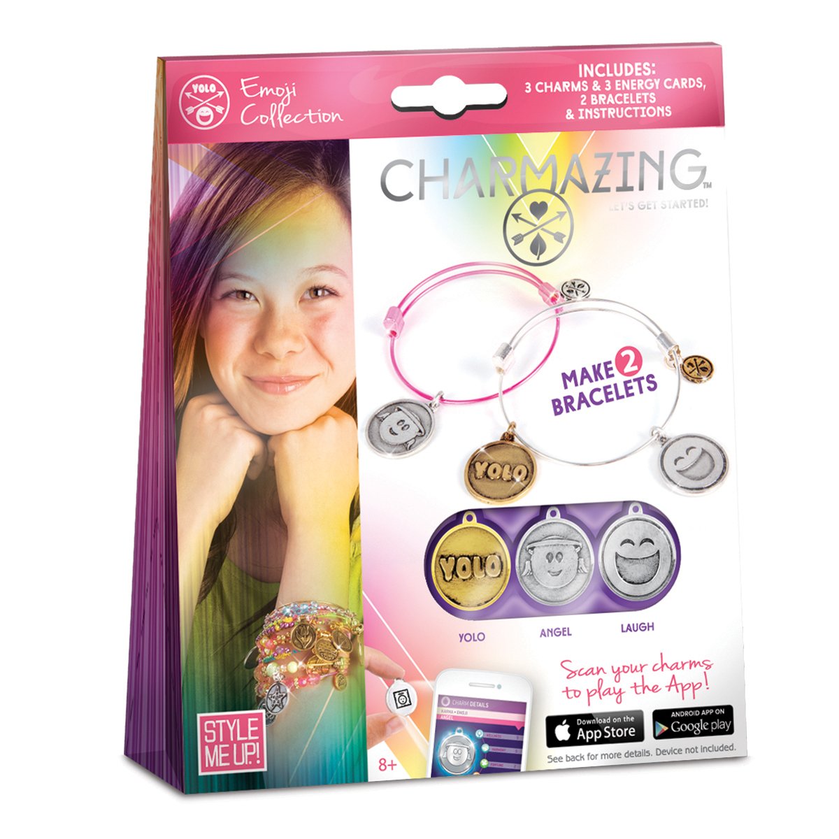 Let's Get Started Bracelets - Trendy Emoji Collection 1 | Fun Friendship Bracelets for Teens & Kids | Perfect for Gifts, Parties & Everyday Wear