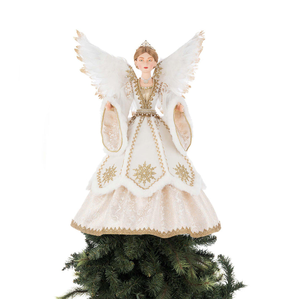Arabelle Angel Christmas Tree Topper - Elegant Holiday Decor by Katherine's Collection - Perfect for Christmas Tree Decorating, Holiday Home Decoration & Festive Gift Giving