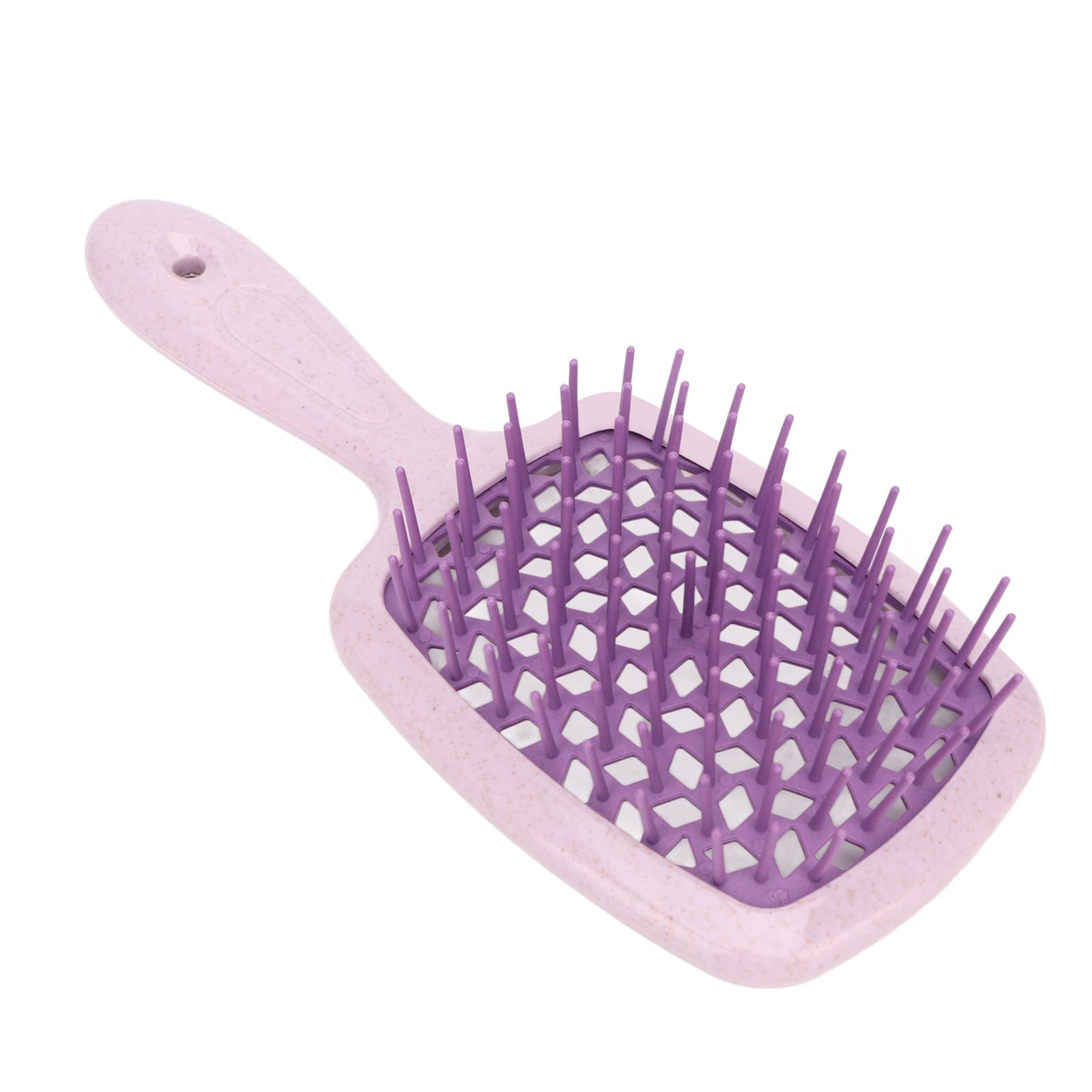 EXCLUZO Vent Paddle Hair Brush - Professional Detangling & Massage Brush with Mellow Teeth for Wet/Dry Hair, Ergonomic Design for Blow Drying & Styling (Dark Purple) - Perfect for Salon, Home & Travel Use