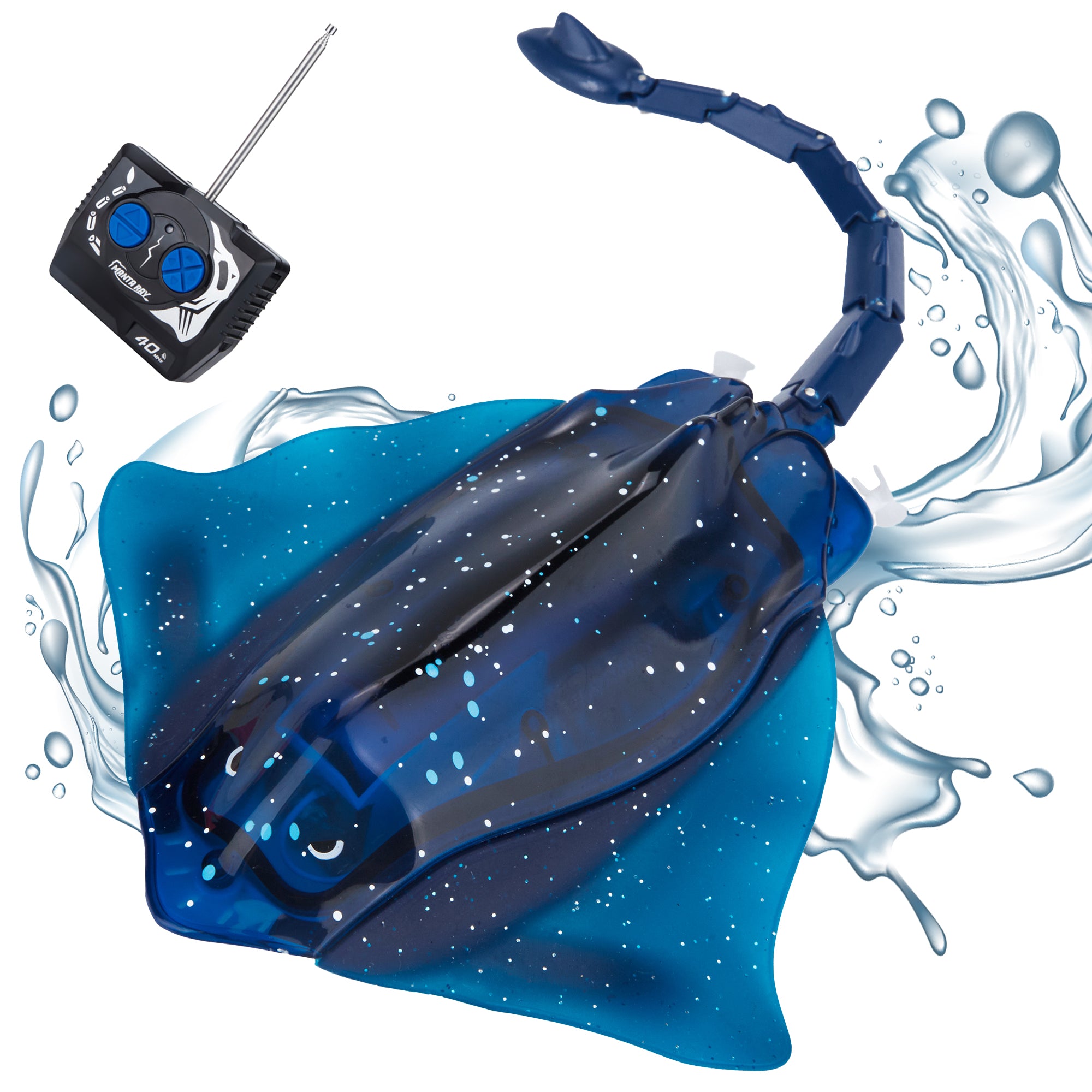 Contixo RC Stingray Toy - Waterproof Remote Control Boat for Kids & Adults - High Speed Pool & Lake Racing - Blue