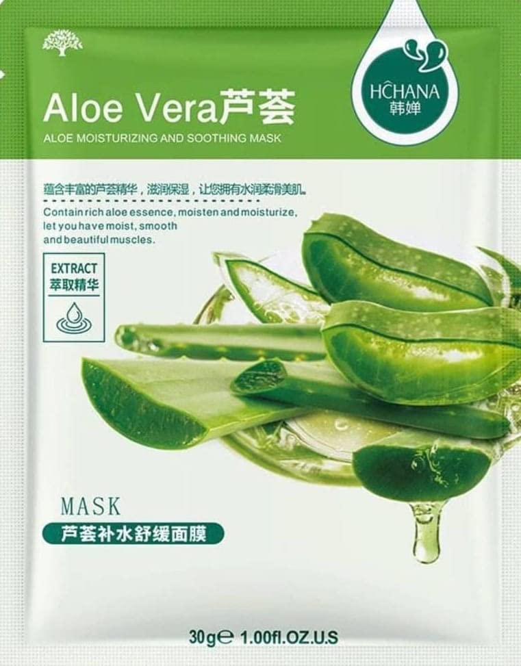 Hchana Hydrating Facial Mask Pack - 9 Sheet Set for Deep Moisture & Glowing Skin | Perfect for Daily Skincare & Spa Nights