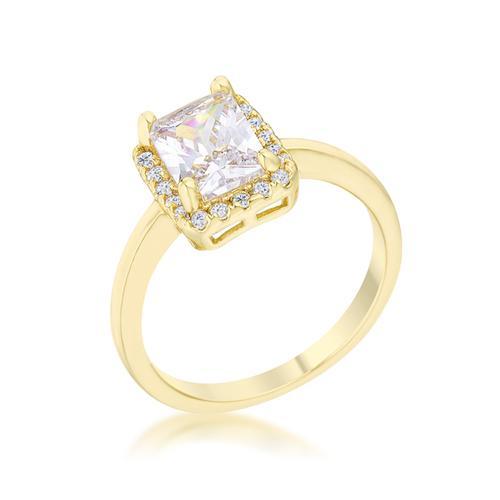 2ct CZ 14k Gold Classic Engagement Ring for Women - Elegant Wedding Band, Anniversary Gift, Promise Ring for Her