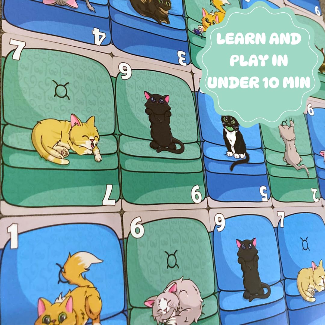 Couch Kittens Card Game - Fun & Fast 2 Player Strategy Game for Cat Lovers by The Dusty Top Hat - Perfect for Date Nights & Family Game Evenings