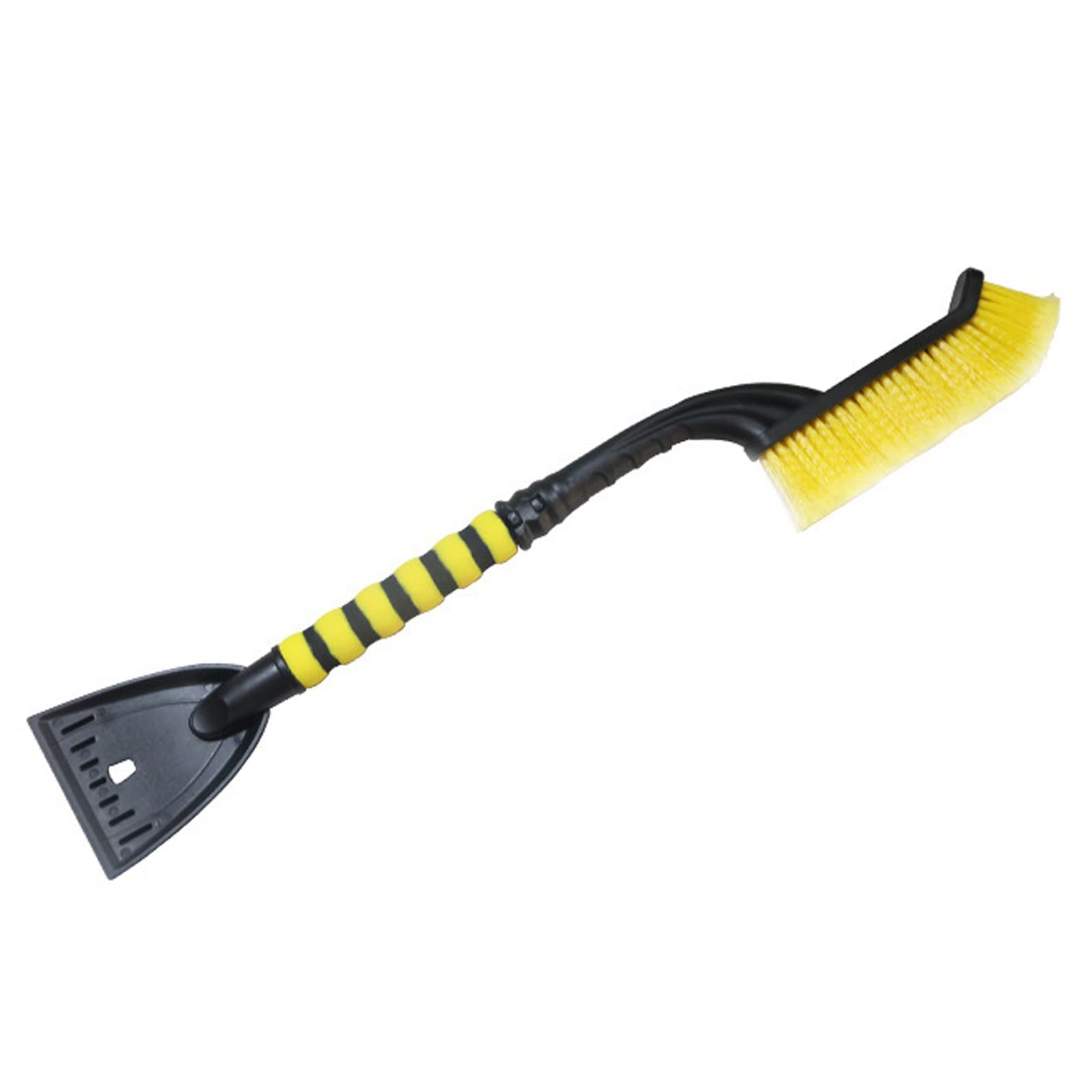 26 Inch Heavy Duty Snow Brush with Detachable Ice Scraper - Ergonomic Foam Grip for Cars (ABS & PVC, Yellow) - Perfect for Winter Car Cleaning & Snow Removal