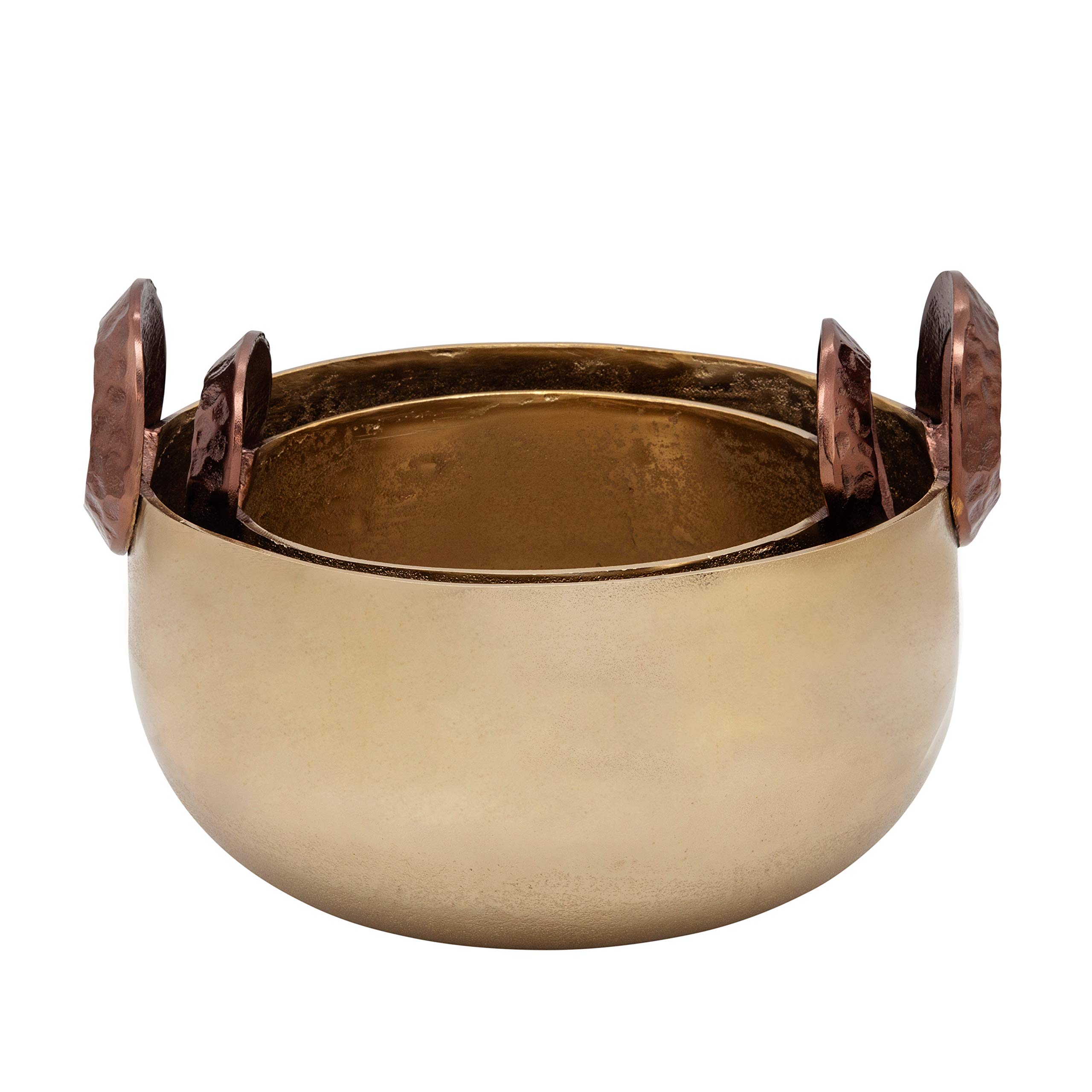 Sagebrook Home Set of 2 Metal Bowls - 10