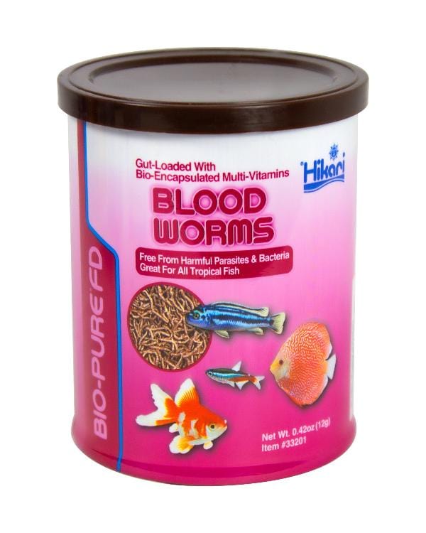 Premium Hikari Freeze Dried Blood Worms for Tropical Fish - High Protein Aquatic Food for Betta, Goldfish & Guppies - Perfect for Daily Feeding & Nutrition Boosting