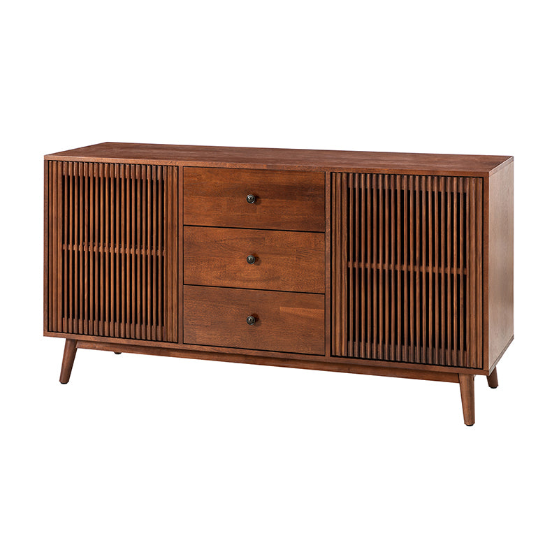 Chris 58-Inch Wide 3-Drawer Sideboard Buffet Cabinet - Modern Storage Console for Dining Room, Living Room & Entryway