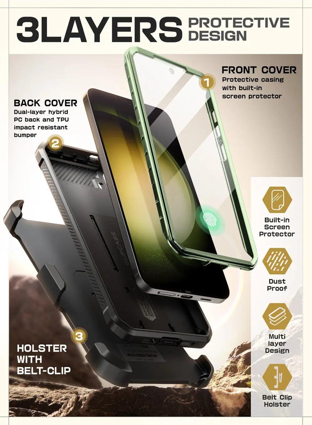 Samsung Galaxy S24 Plus Case, Supcase UB Pro Full Body Dual Layer Protective Cover - Shockproof, Drop Protection for Everyday Use & Outdoor Activities