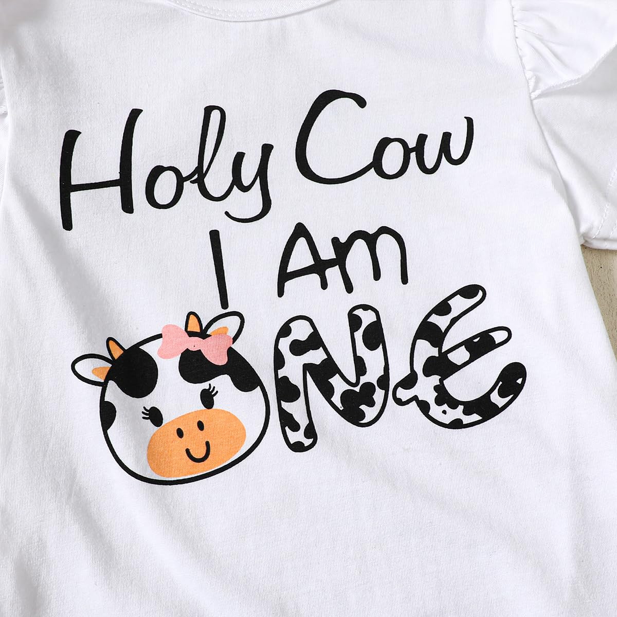 Baby Girl 1st Birthday Outfit - Cow Print Tutu Skirt Set for First Birthday Party & Photo Shoot - Perfect for Birthday Celebrations, Cake Smash, and Special Occasions