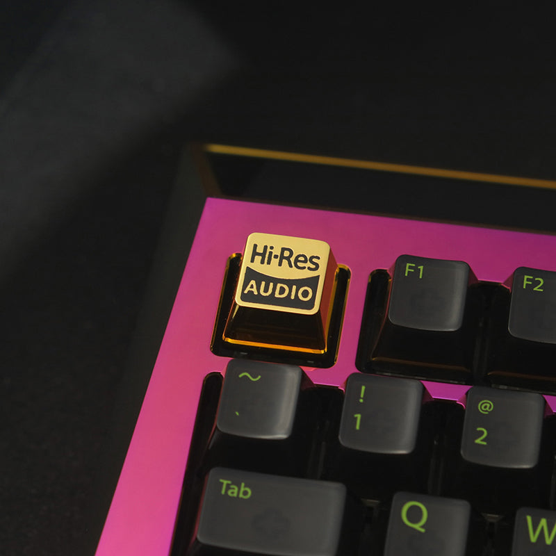 Premium HIFI Certified Gold Plated Mechanical Keyboard - Zinc Aluminum Alloy Custom Keycaps for Gaming, Typing & Office Work